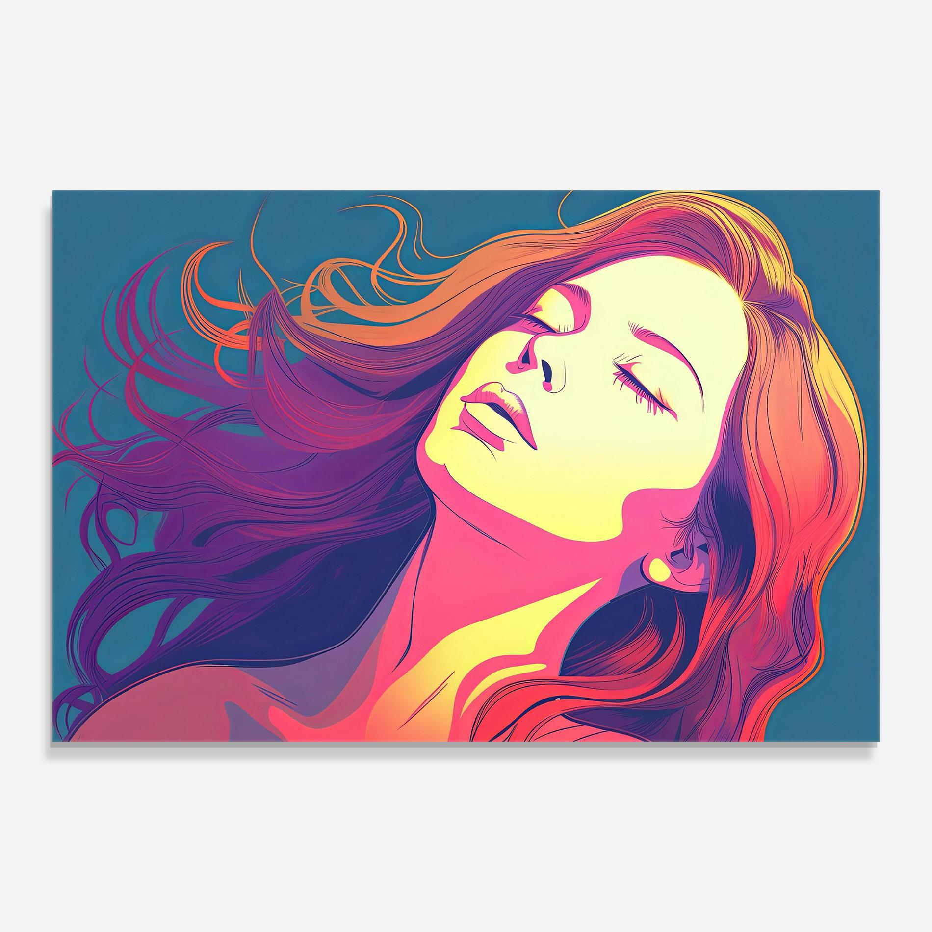 Tablou Sticla Long Pop Hair mockup 0