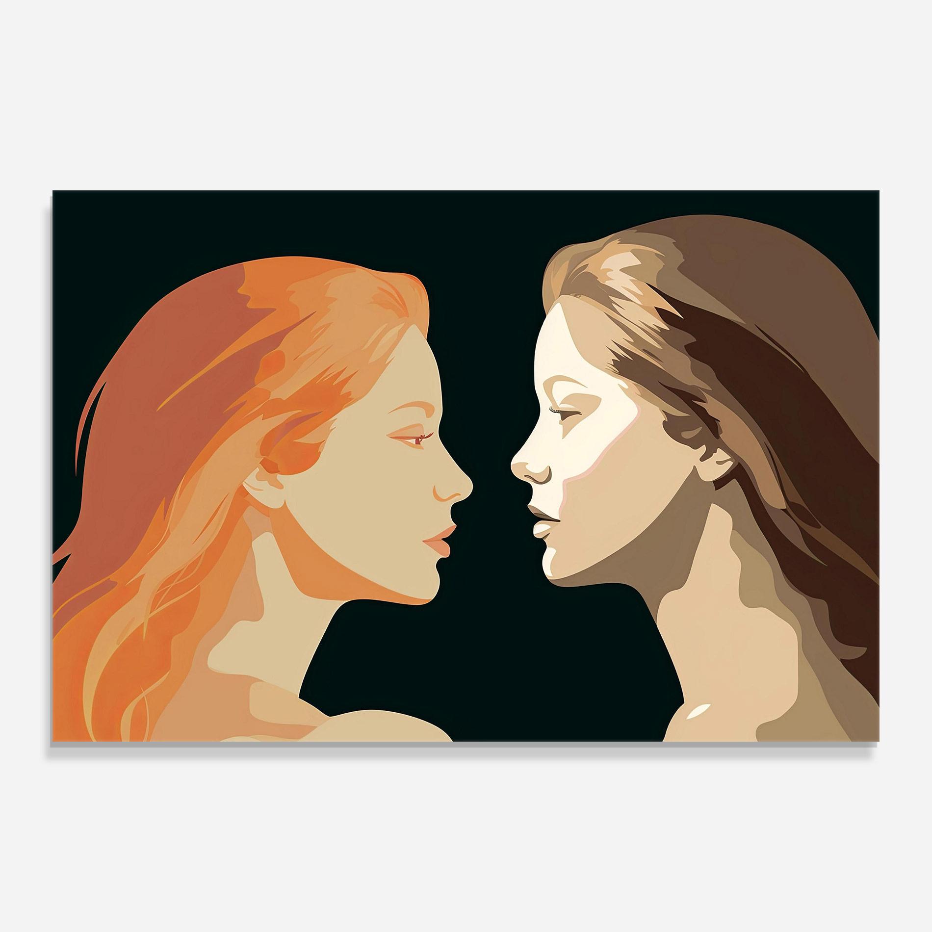 Tablou Sticla Orange Pop Girl mockup 0