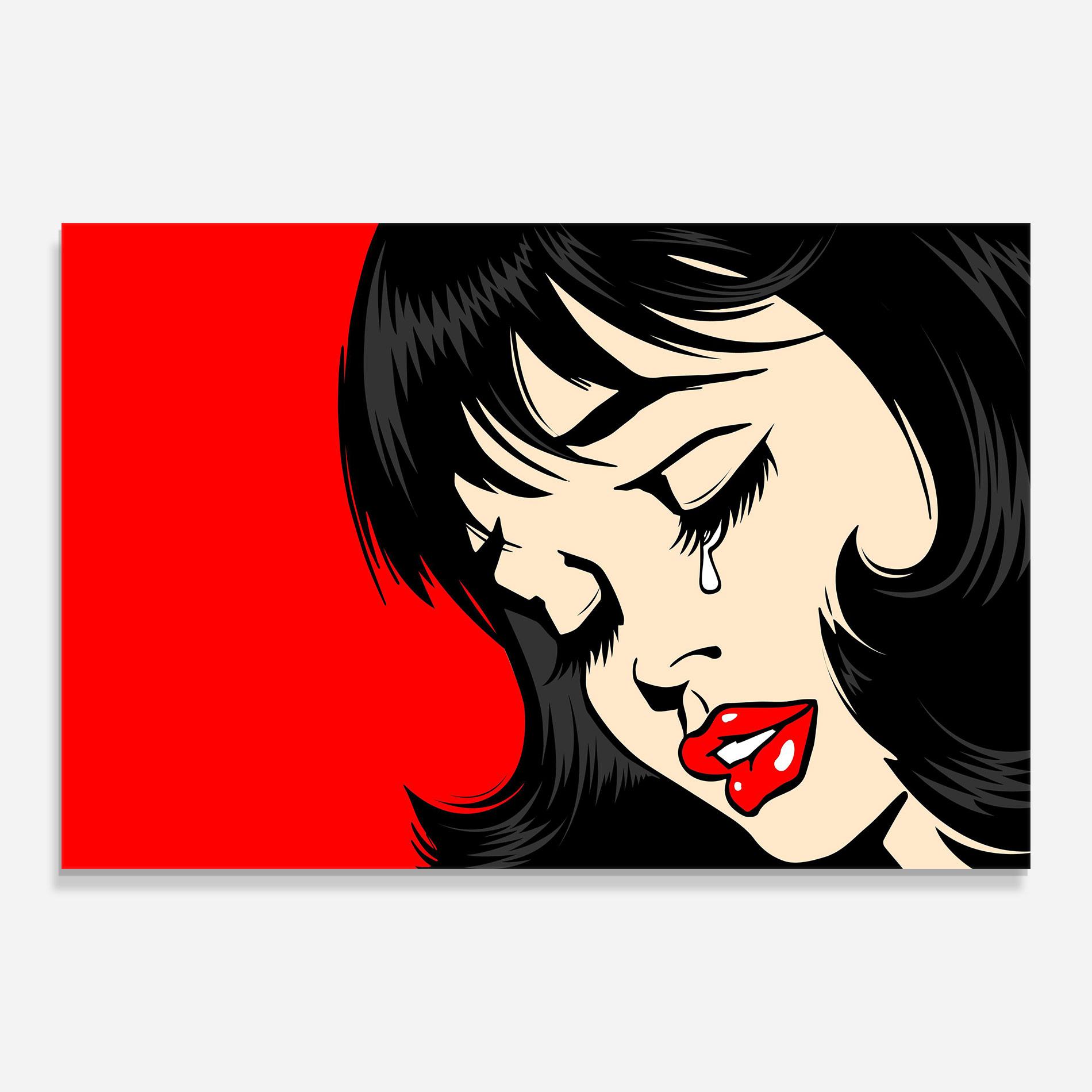 Tablou Sticla Pop Crying mockup 0