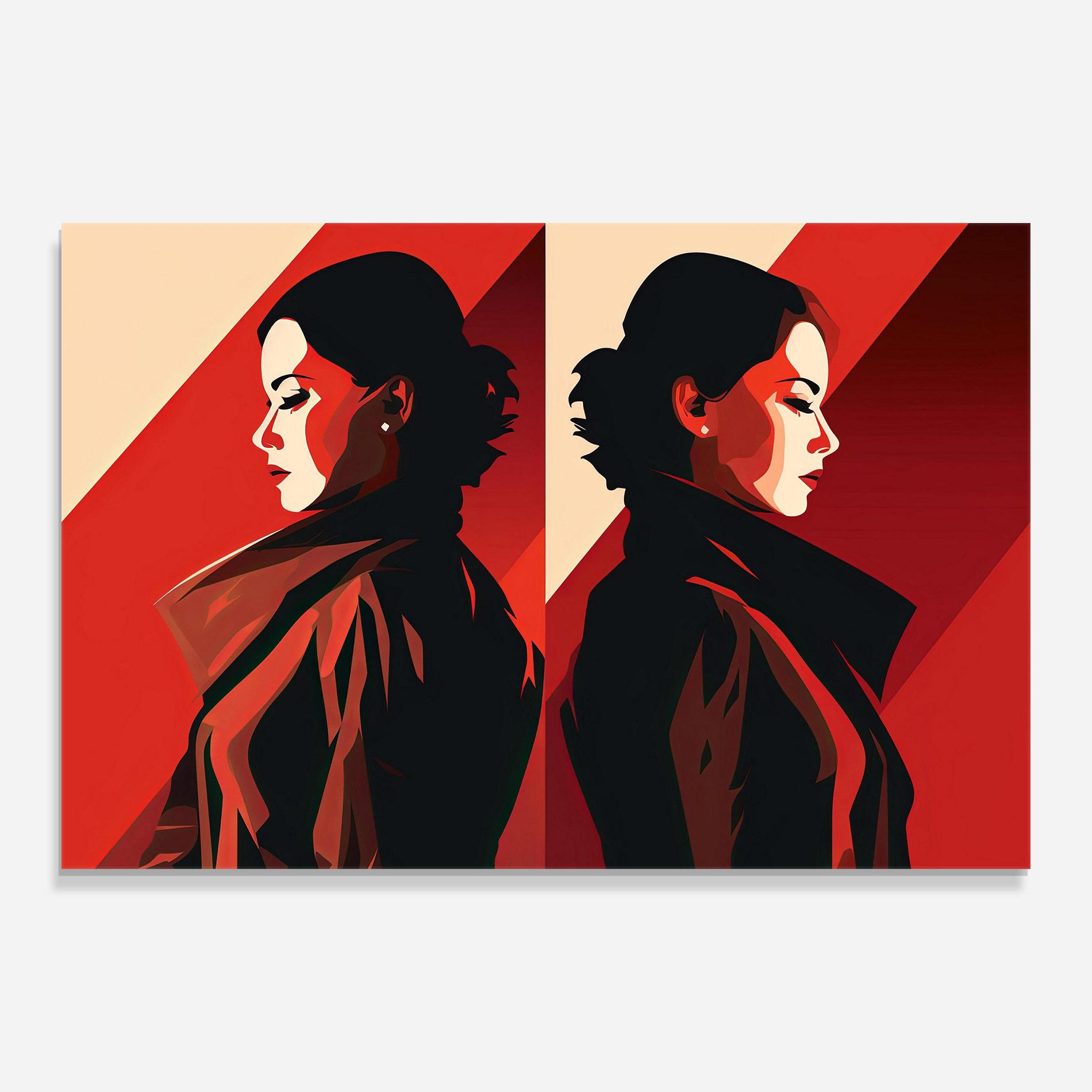 Tablou Sticla Pop Outfit Lady mockup 0