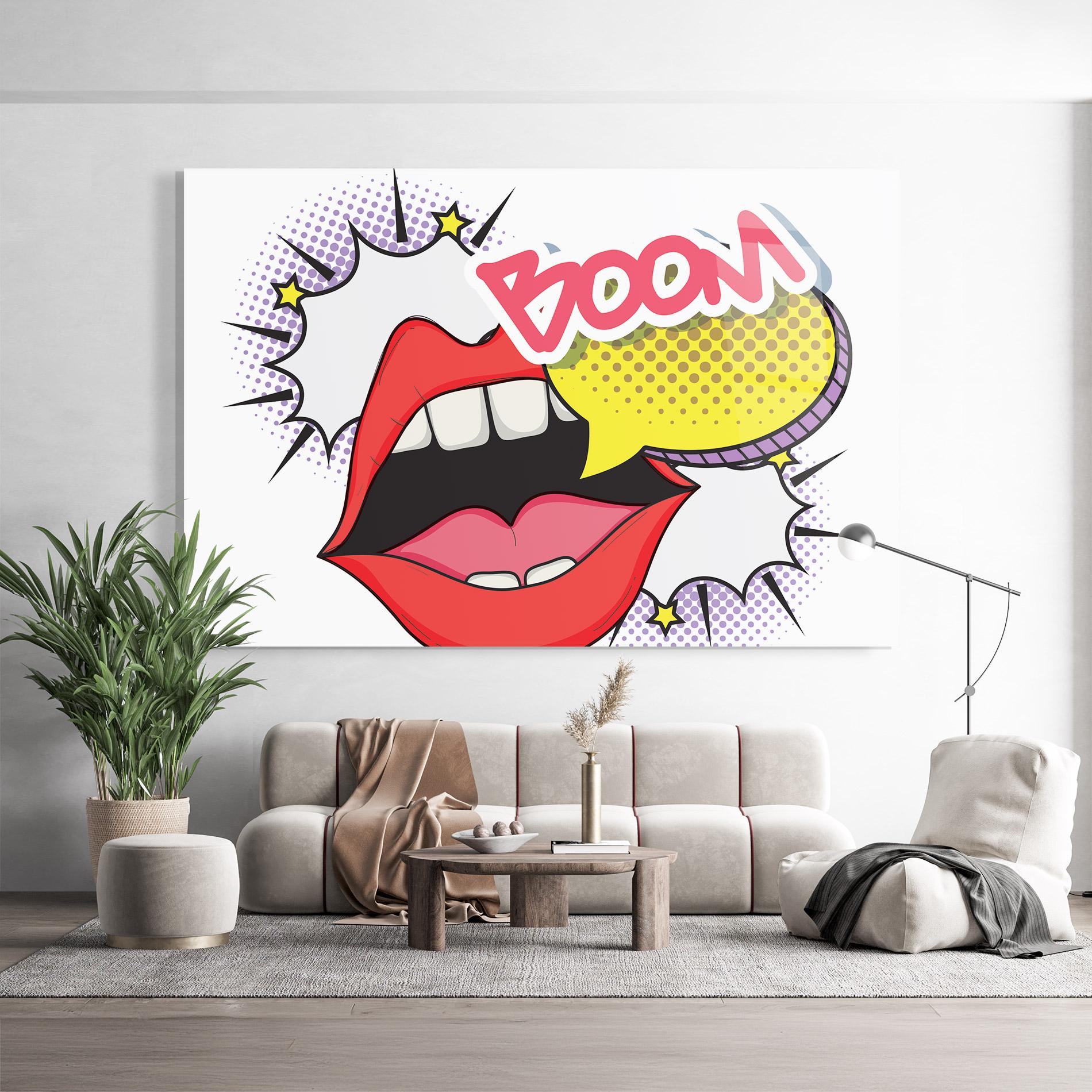 Tablou Sticla Boom Pop Art mockup 9
