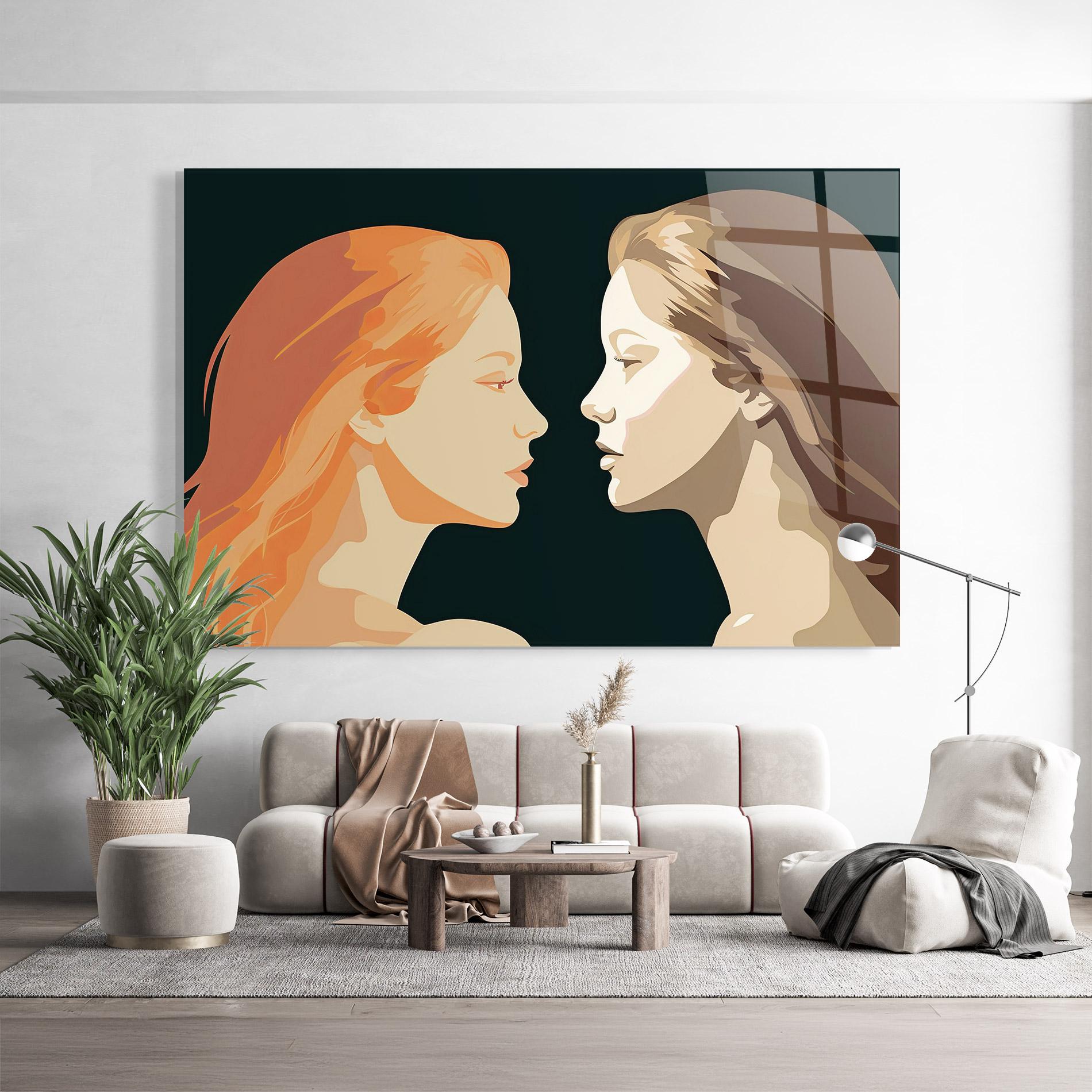 Tablou Sticla Orange Pop Girl mockup 9