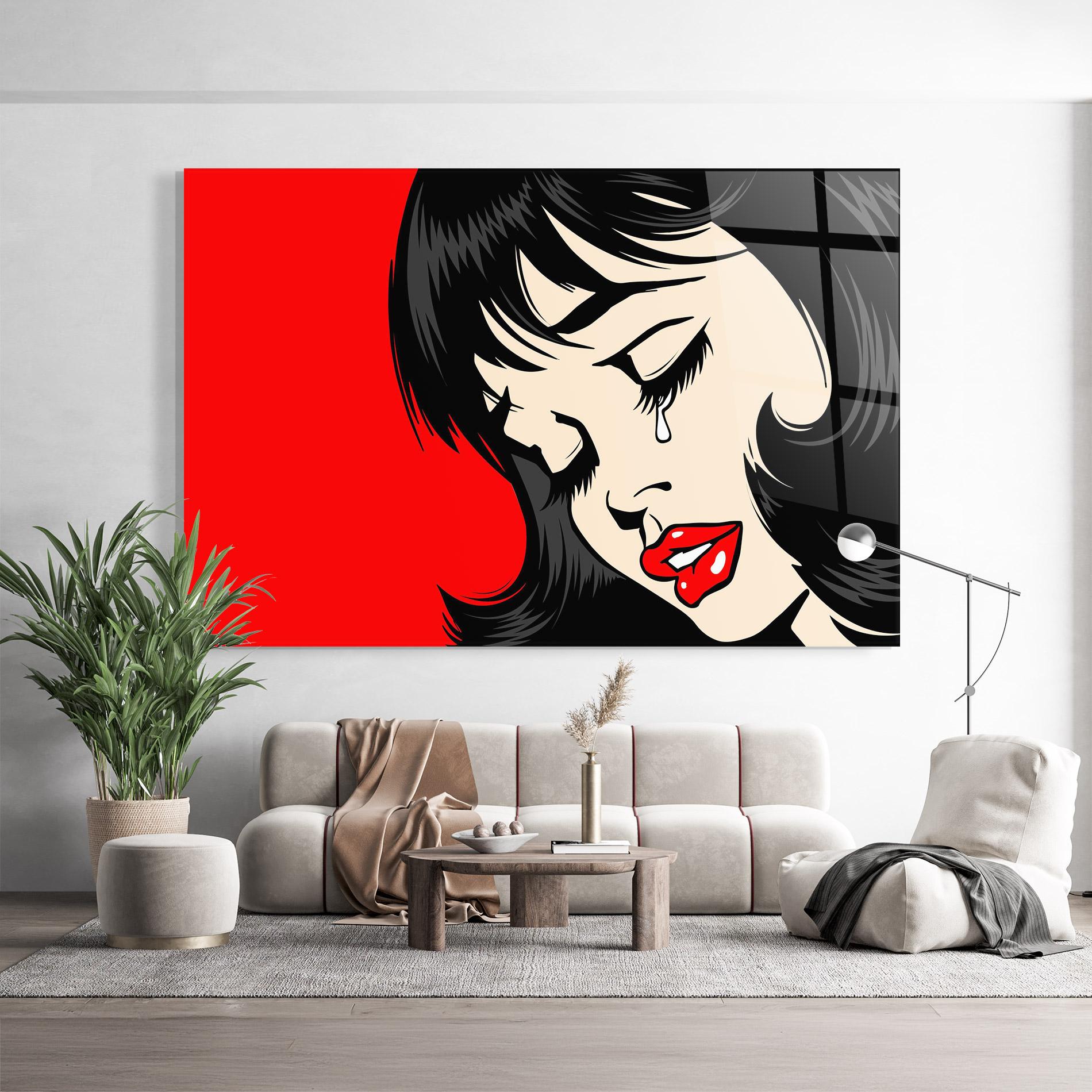 Tablou Sticla Pop Crying mockup 9