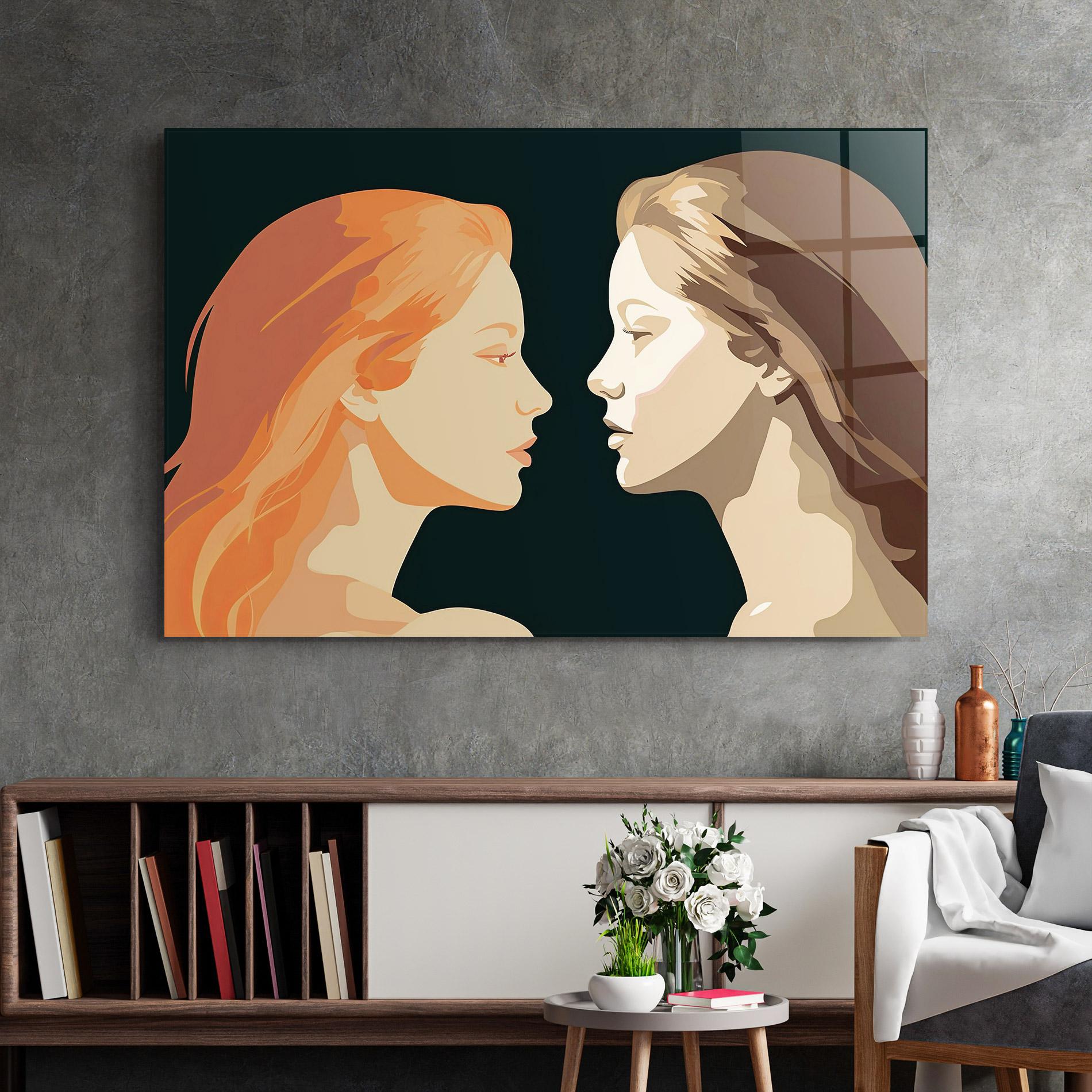 Tablou Sticla Orange Pop Girl mockup 2