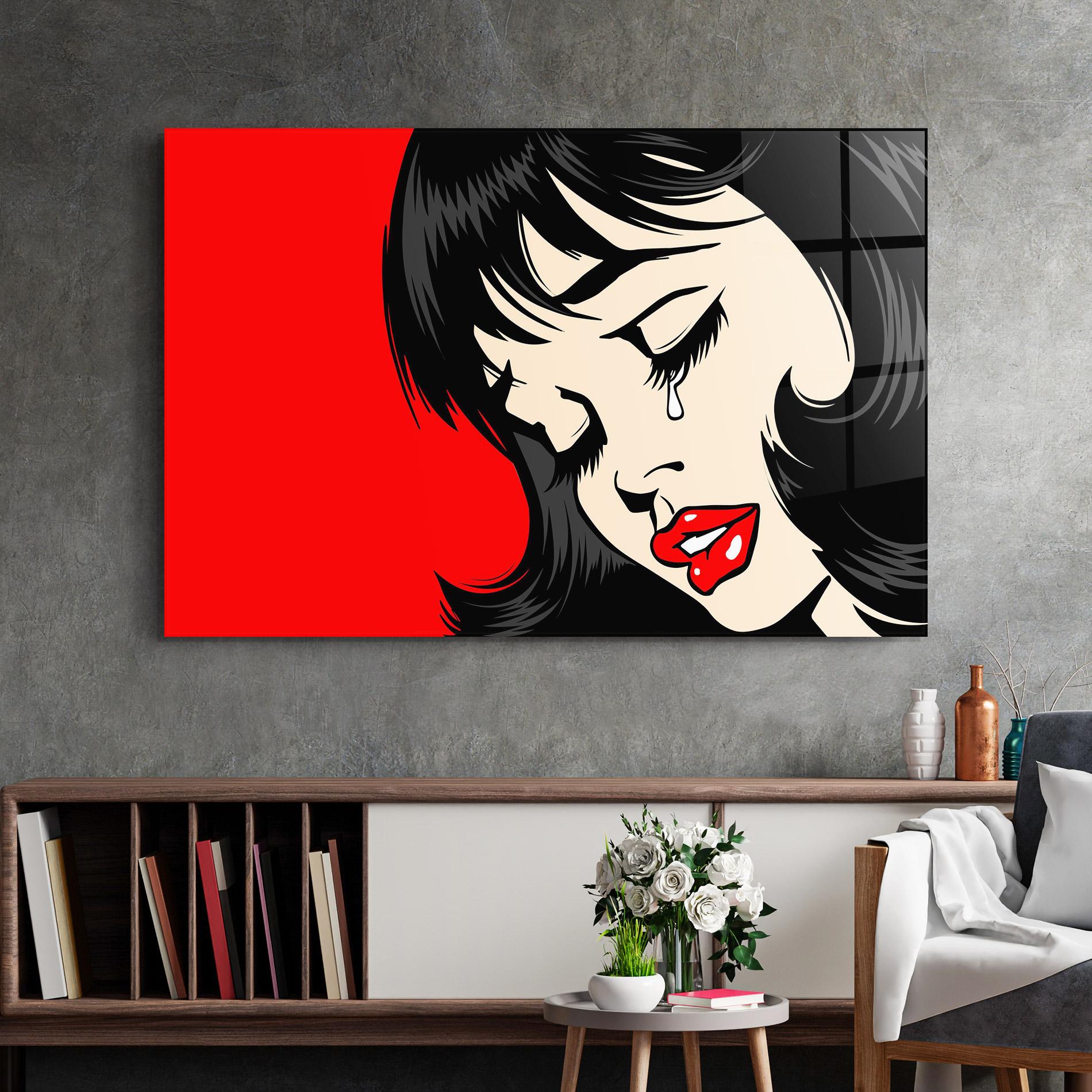 Tablou Sticla Pop Crying mockup 2