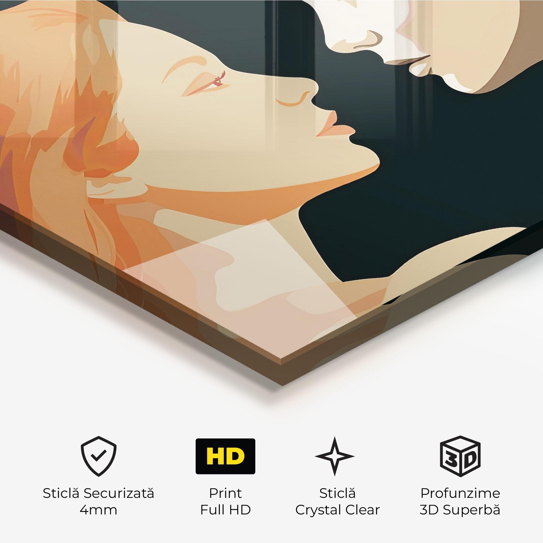 Tablou Sticla Orange Pop Girl mockup 3