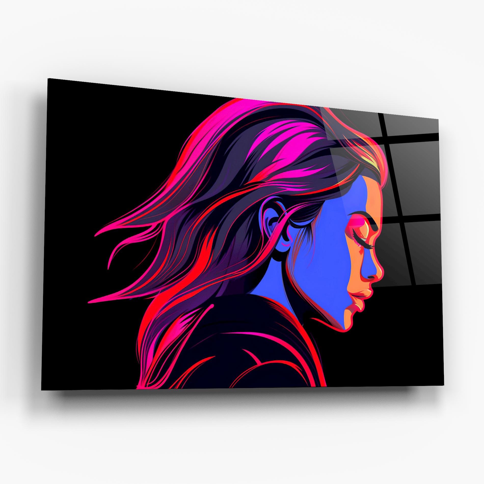 Tablou Sticla Blue Cream Pop Art mockup 6