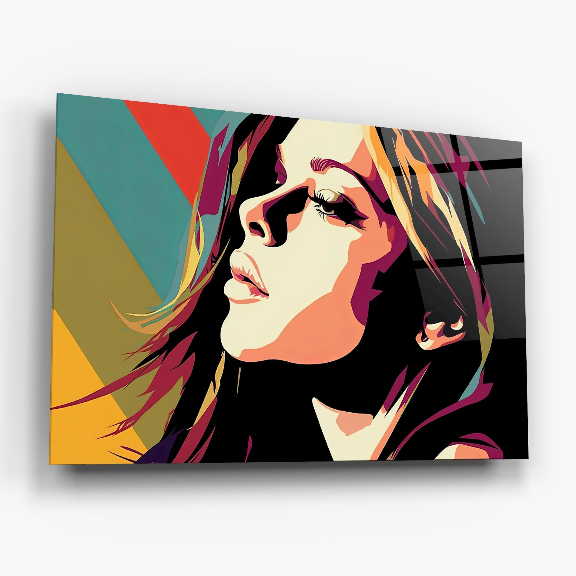 Tablou Sticla Cream Pop Art mockup 6