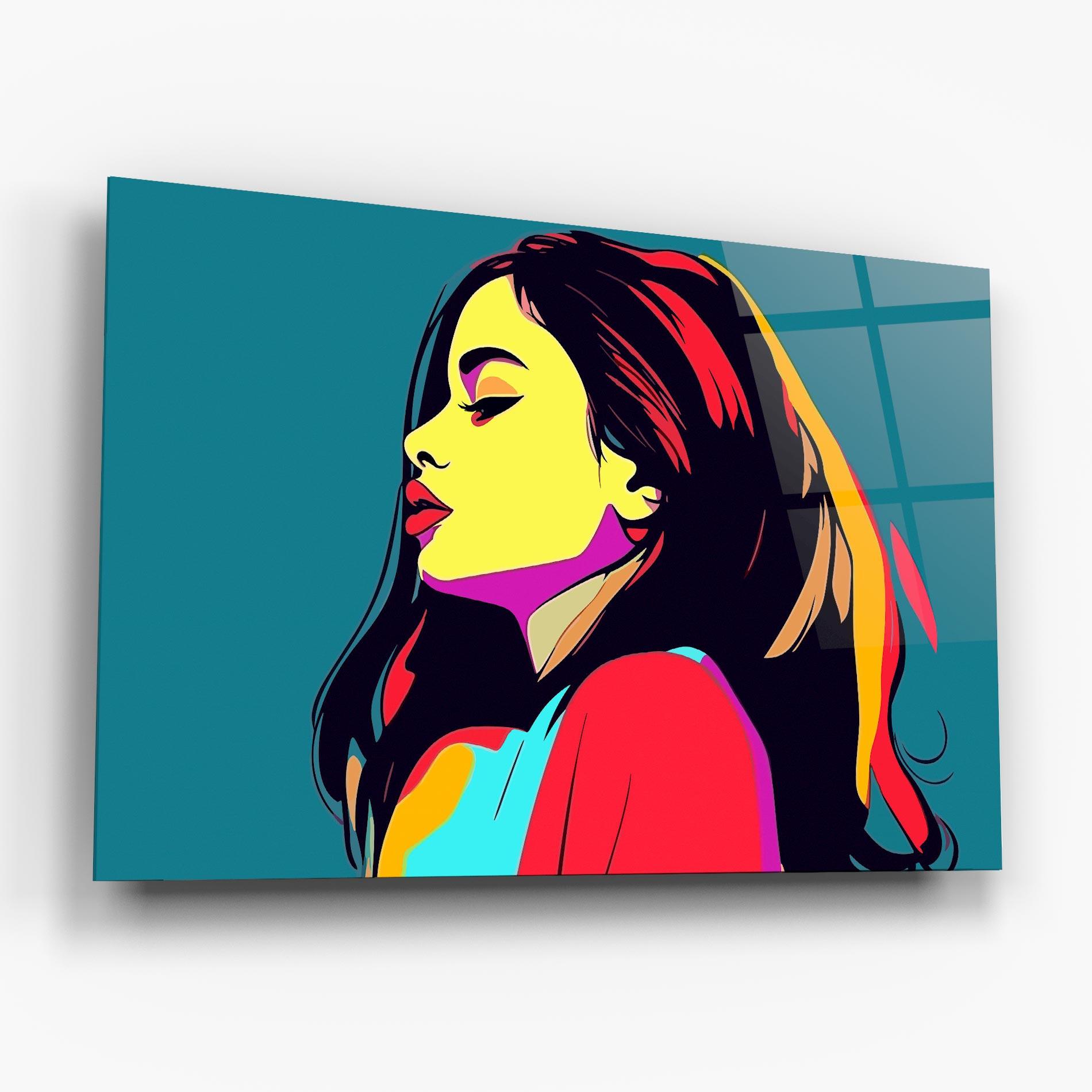 Tablou Sticla Pop Art Woman mockup 6