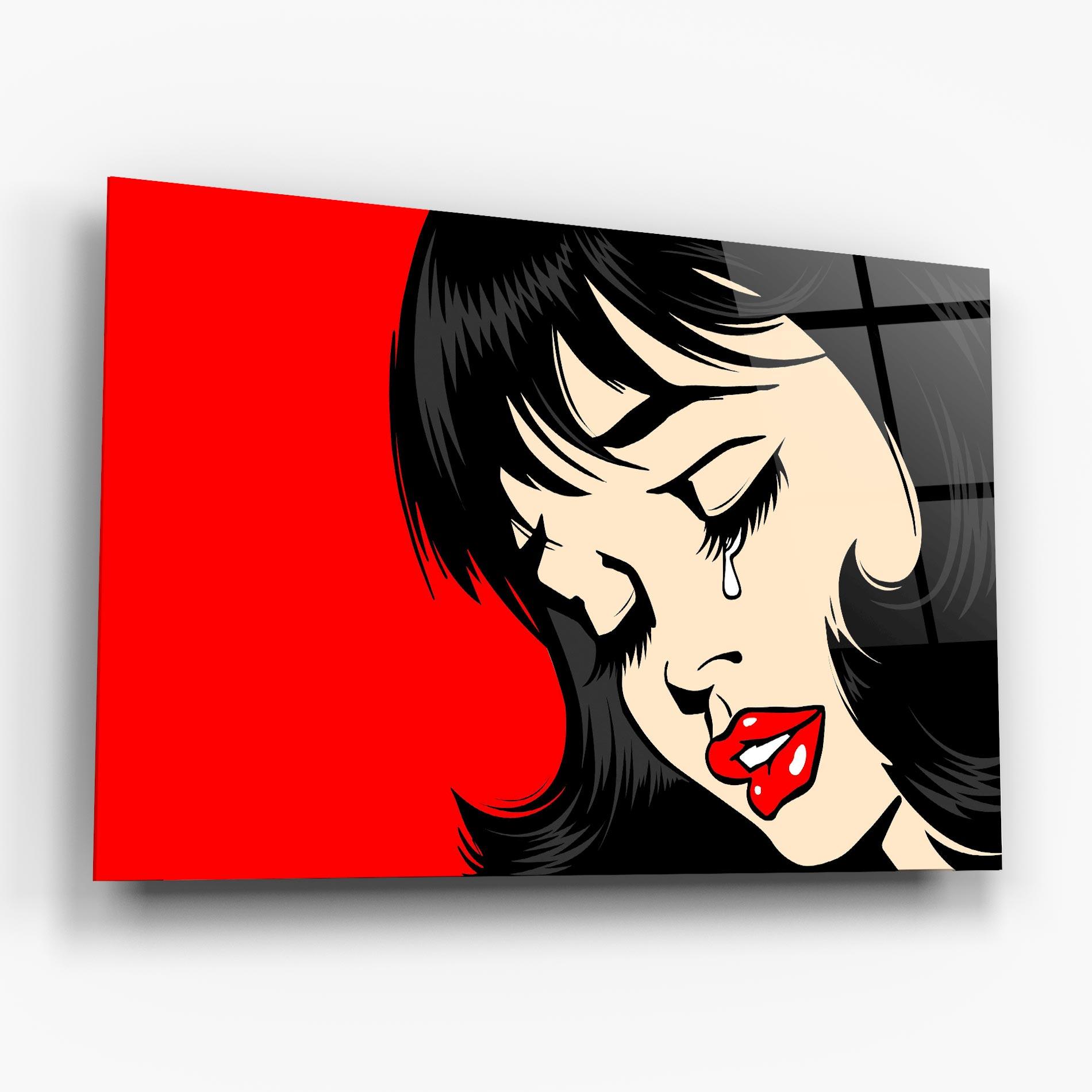 Tablou Sticla Pop Crying mockup 6