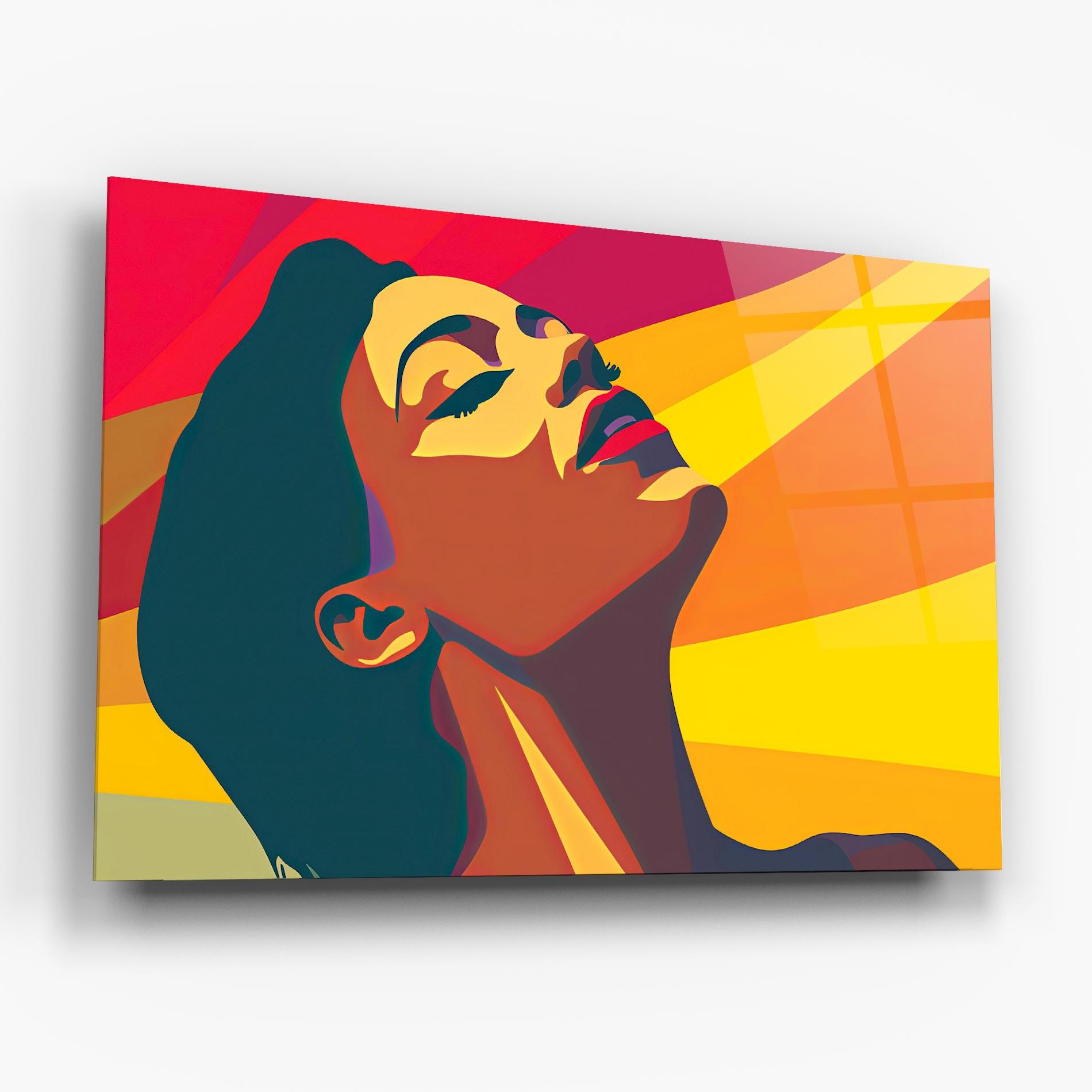 Tablou Sticla Pop Female Color mockup 6