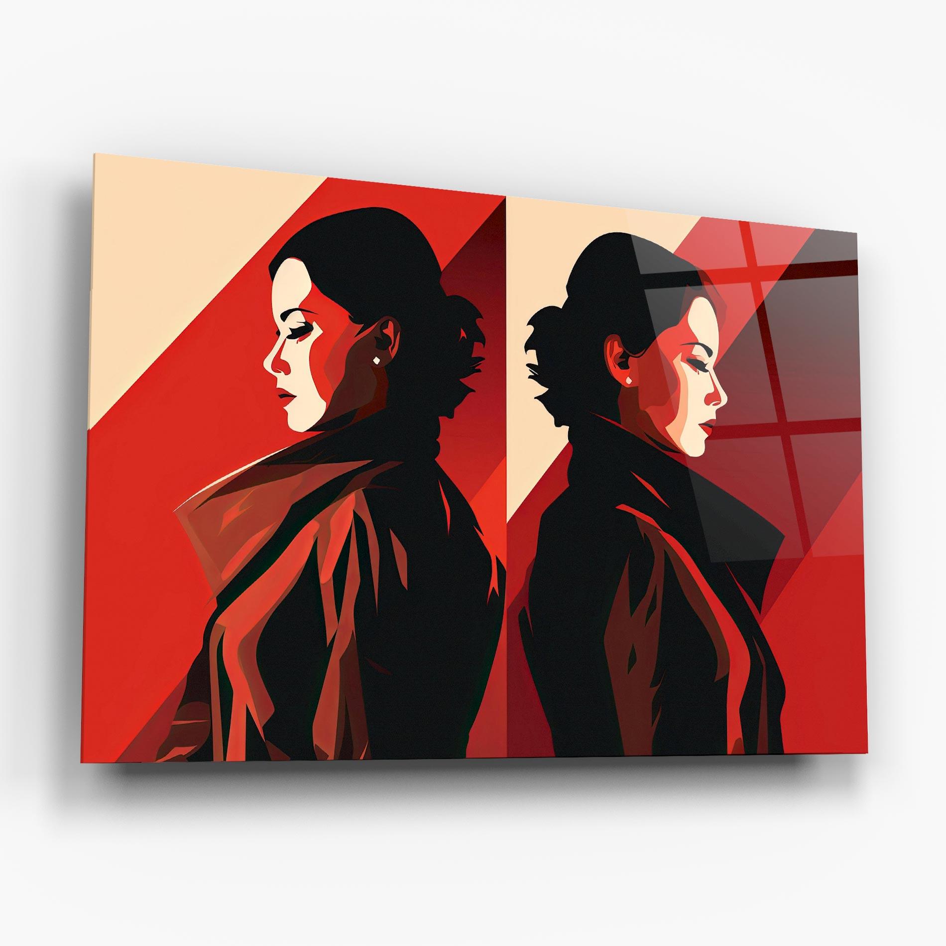 Tablou Sticla Pop Outfit Lady mockup 6