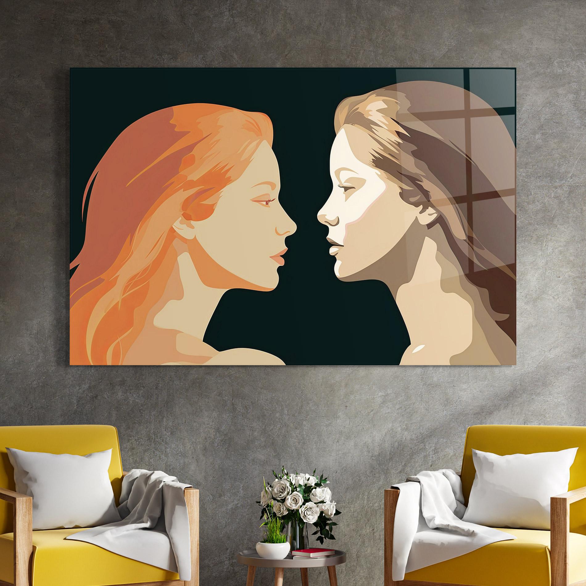 Tablou Sticla Orange Pop Girl mockup 4