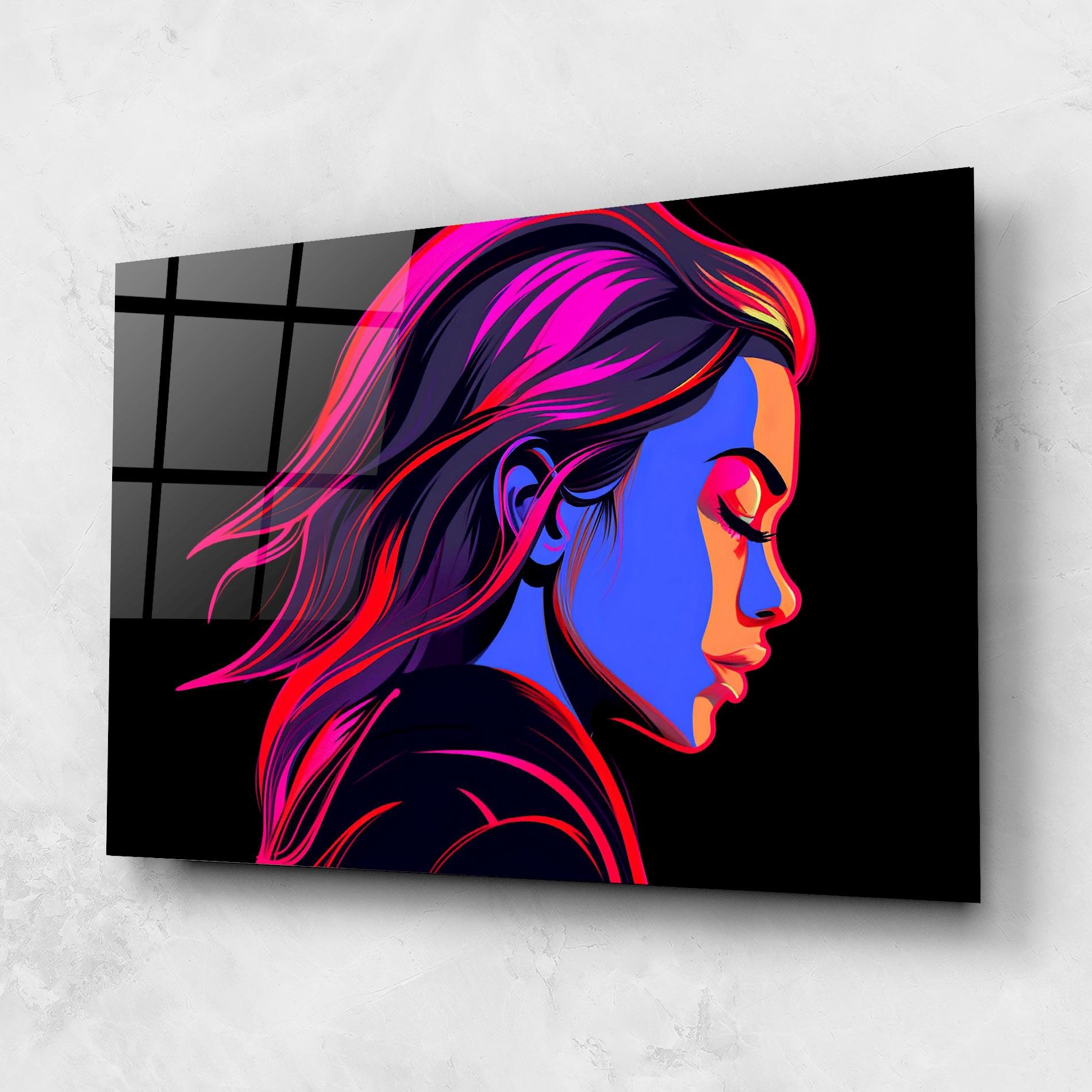 Tablou Sticla Blue Cream Pop Art mockup 1