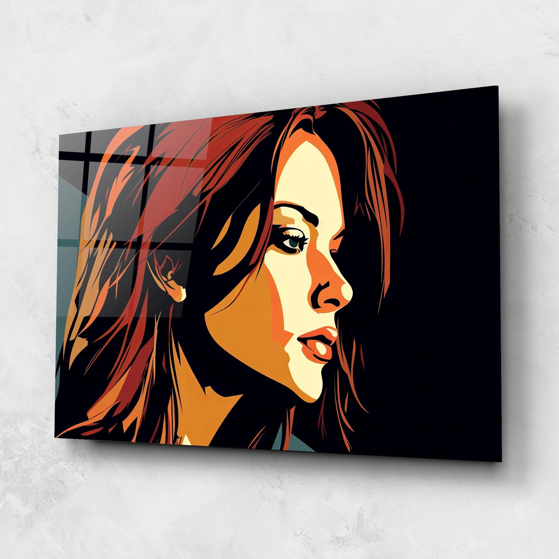 Tablou Sticla Brown Pop Hair mockup 1