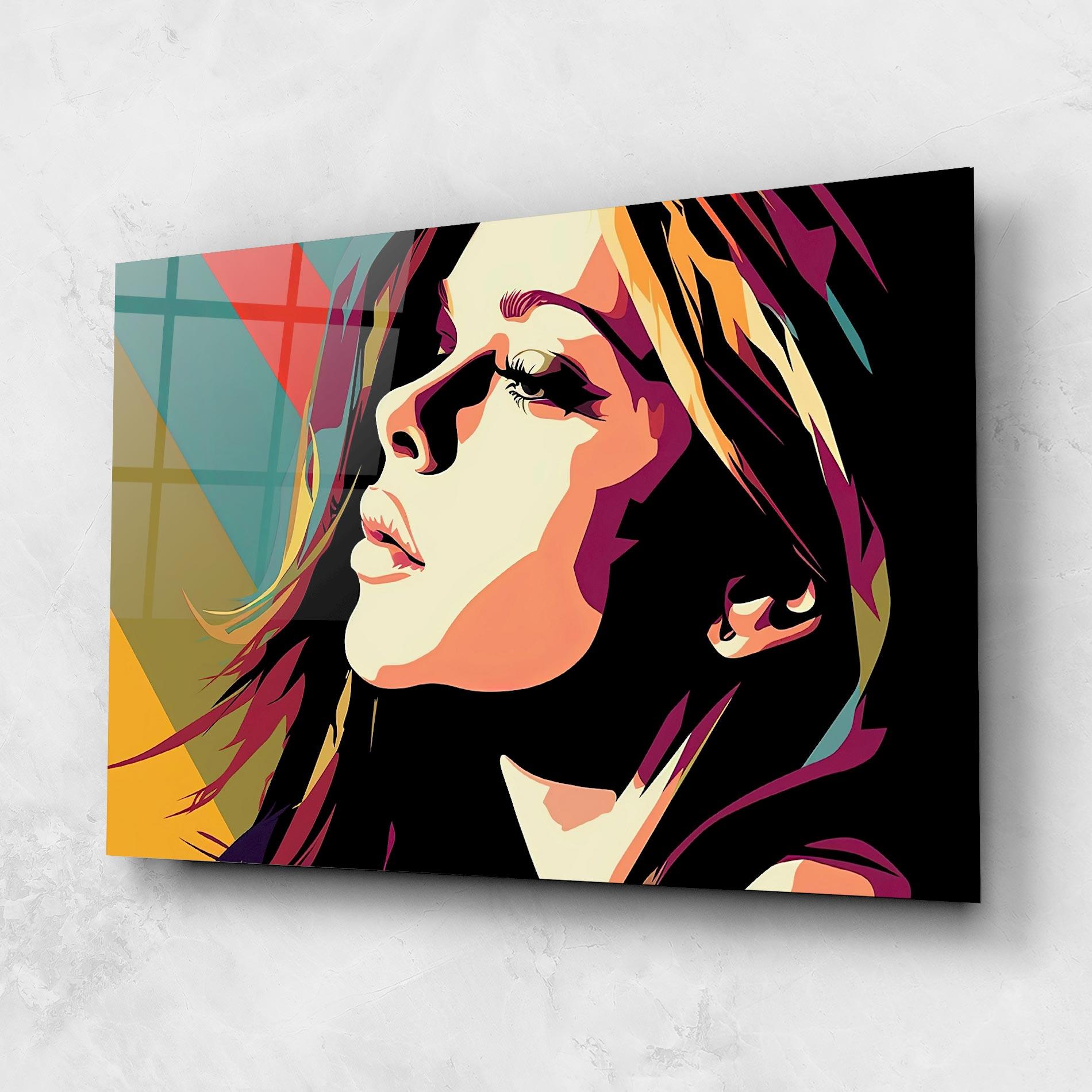 Tablou Sticla Cream Pop Art mockup 1
