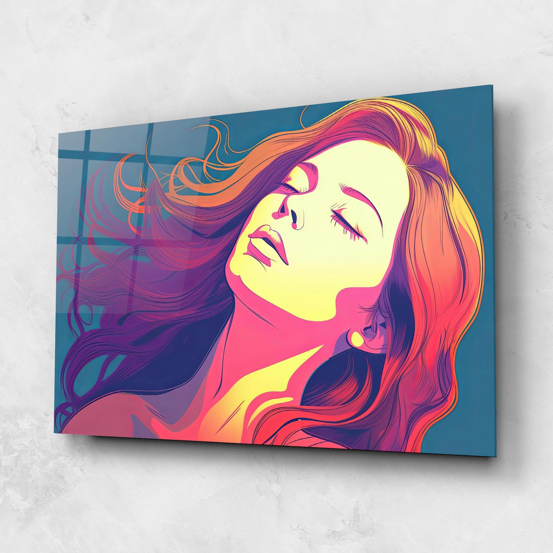 Tablou Sticla Long Pop Hair mockup 1