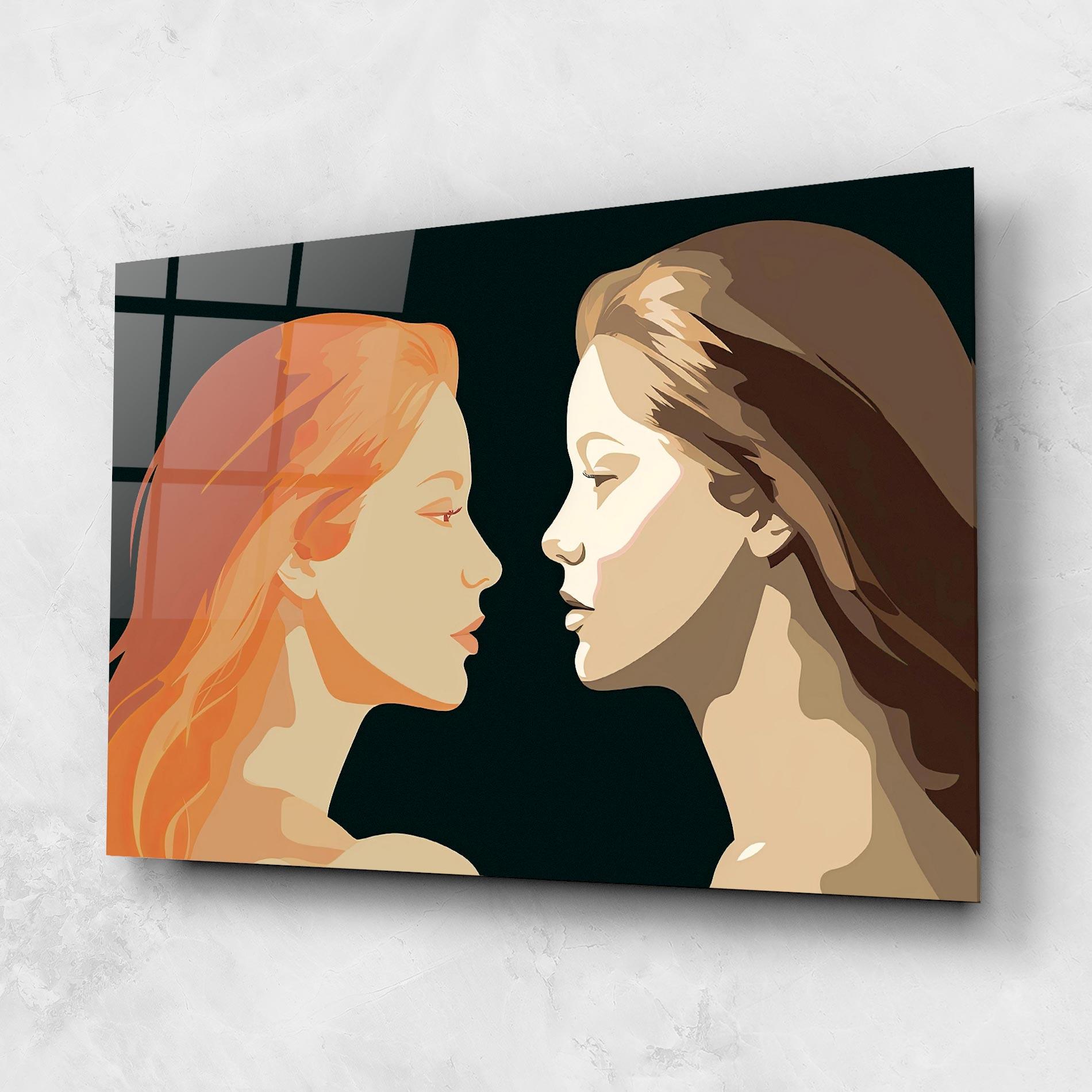 Tablou Sticla Orange Pop Girl mockup 1