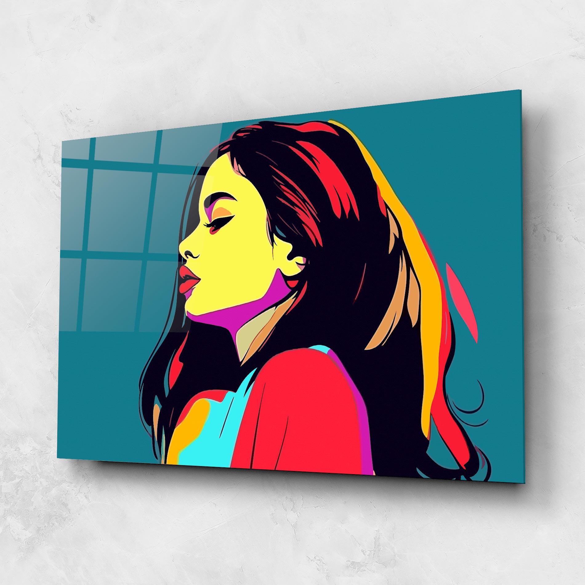 Tablou Sticla Pop Art Woman mockup 1