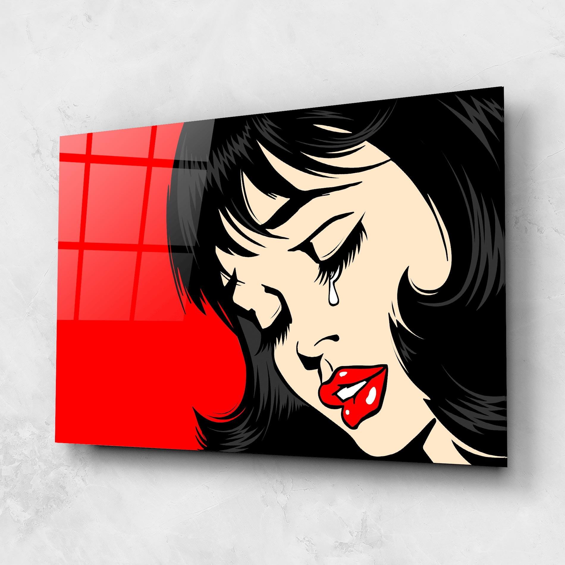 Tablou Sticla Pop Crying mockup 1