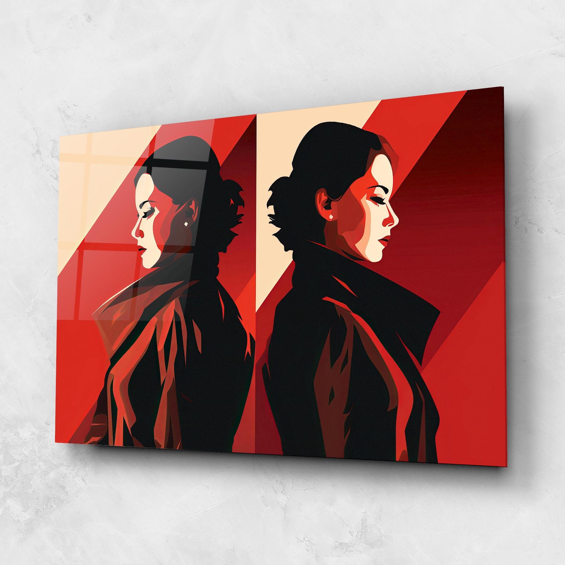 Tablou Sticla Pop Outfit Lady mockup 1