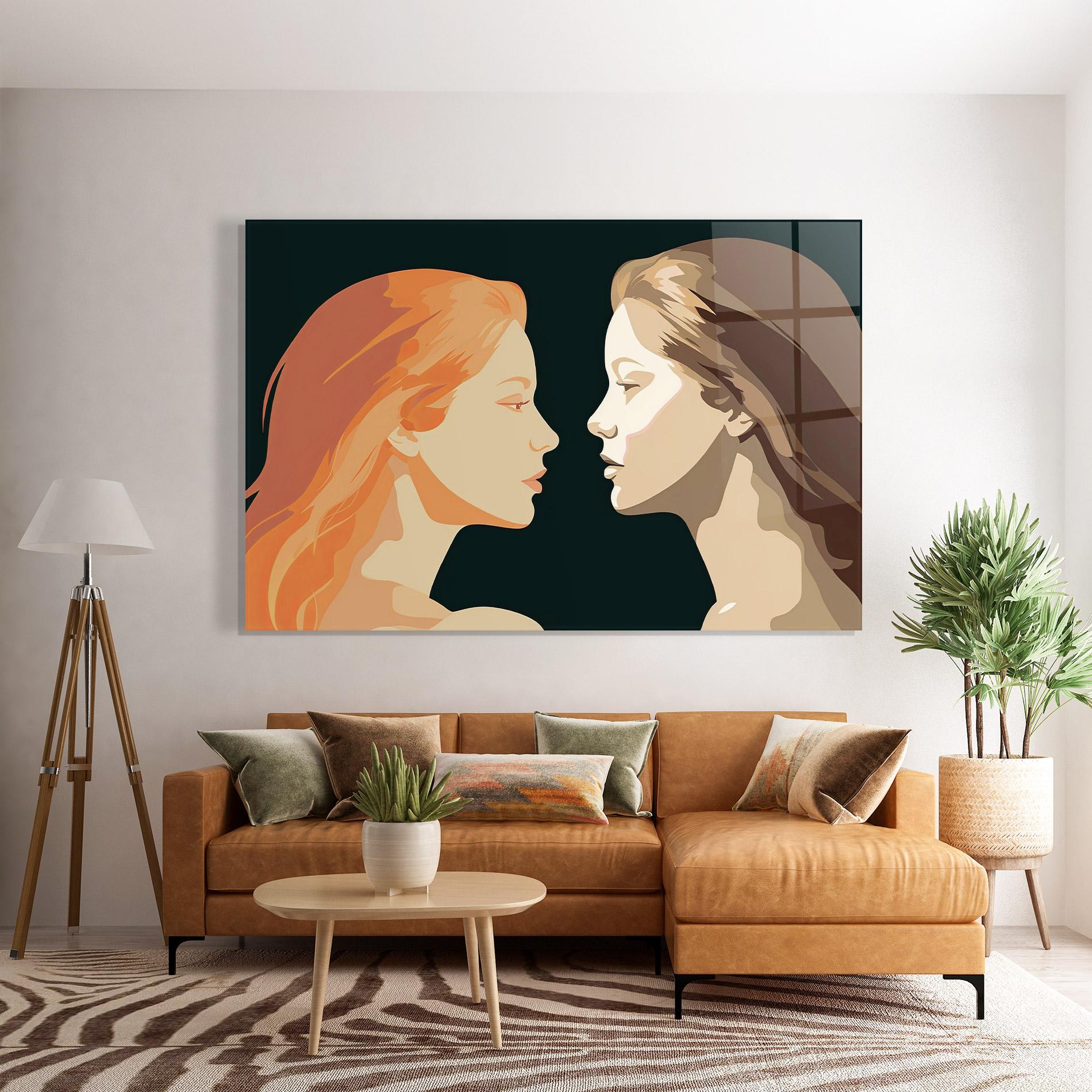 Tablou Sticla Orange Pop Girl mockup 7