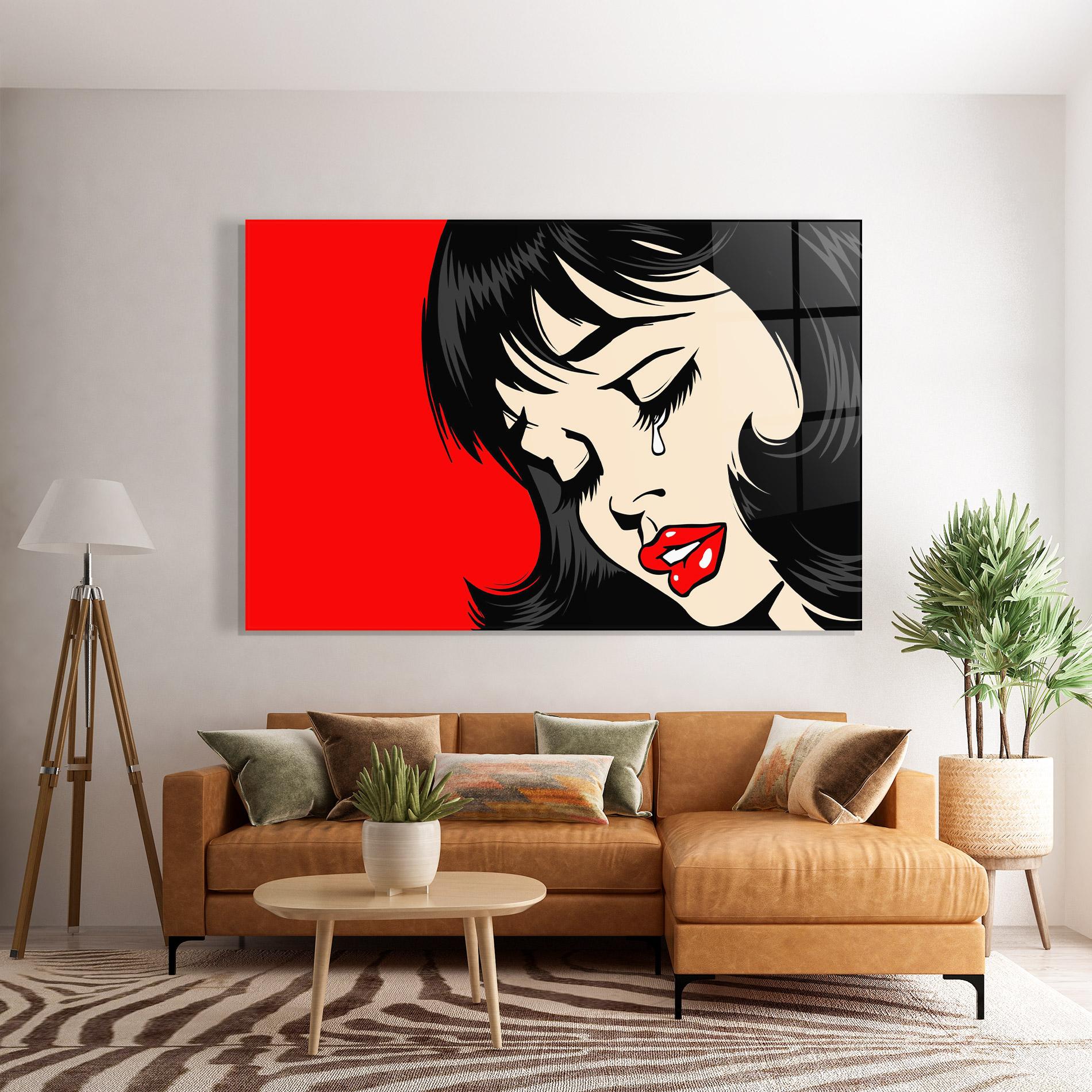 Tablou Sticla Pop Crying mockup 7