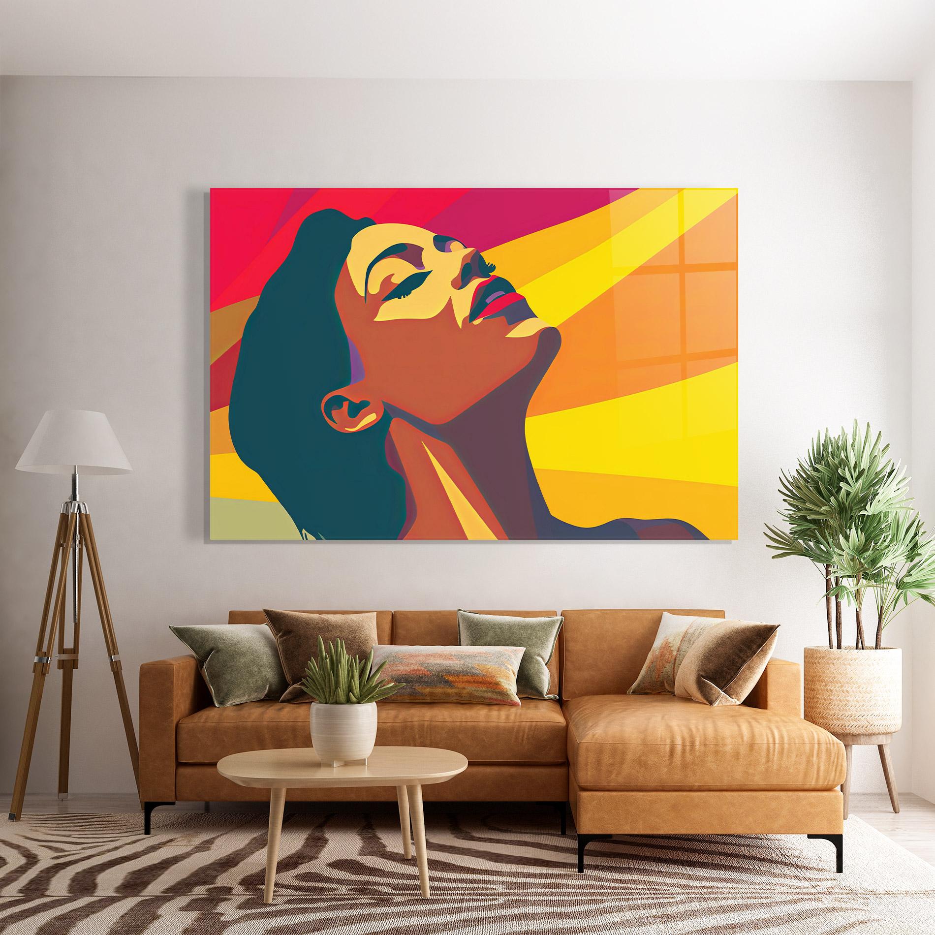 Tablou Sticla Pop Female Color mockup 7