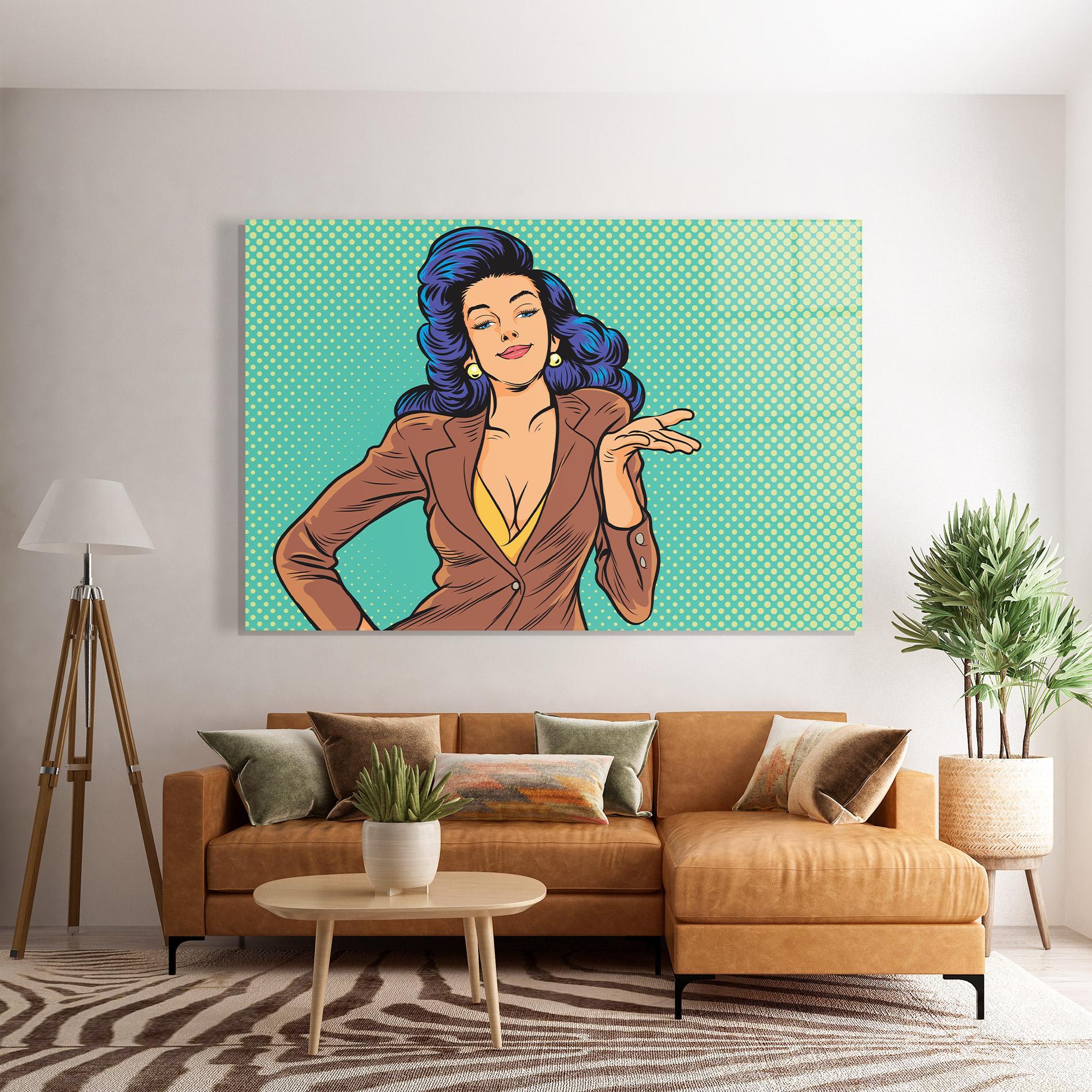 Tablou Sticla Pop Woman mockup 7