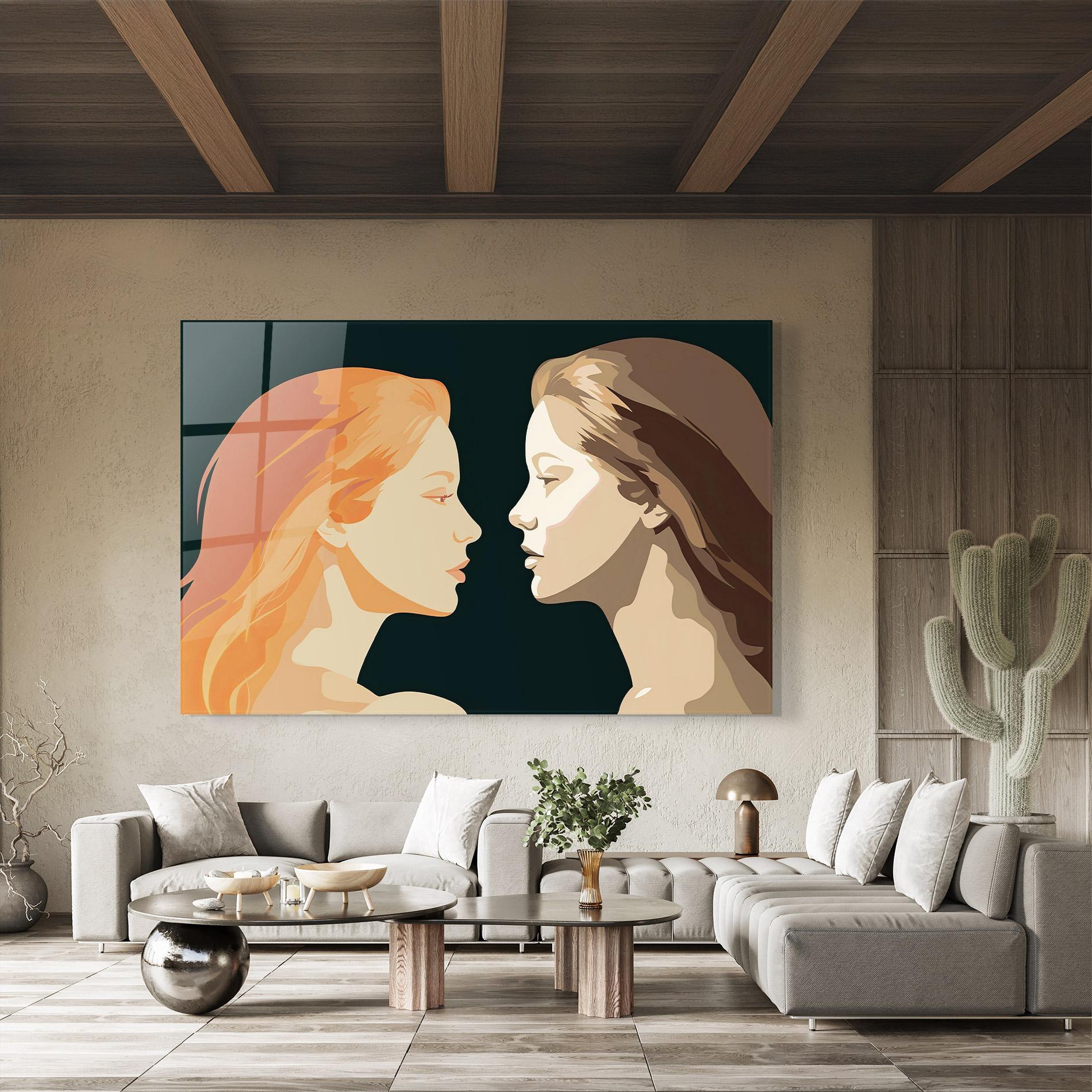 Tablou Sticla Orange Pop Girl mockup 8