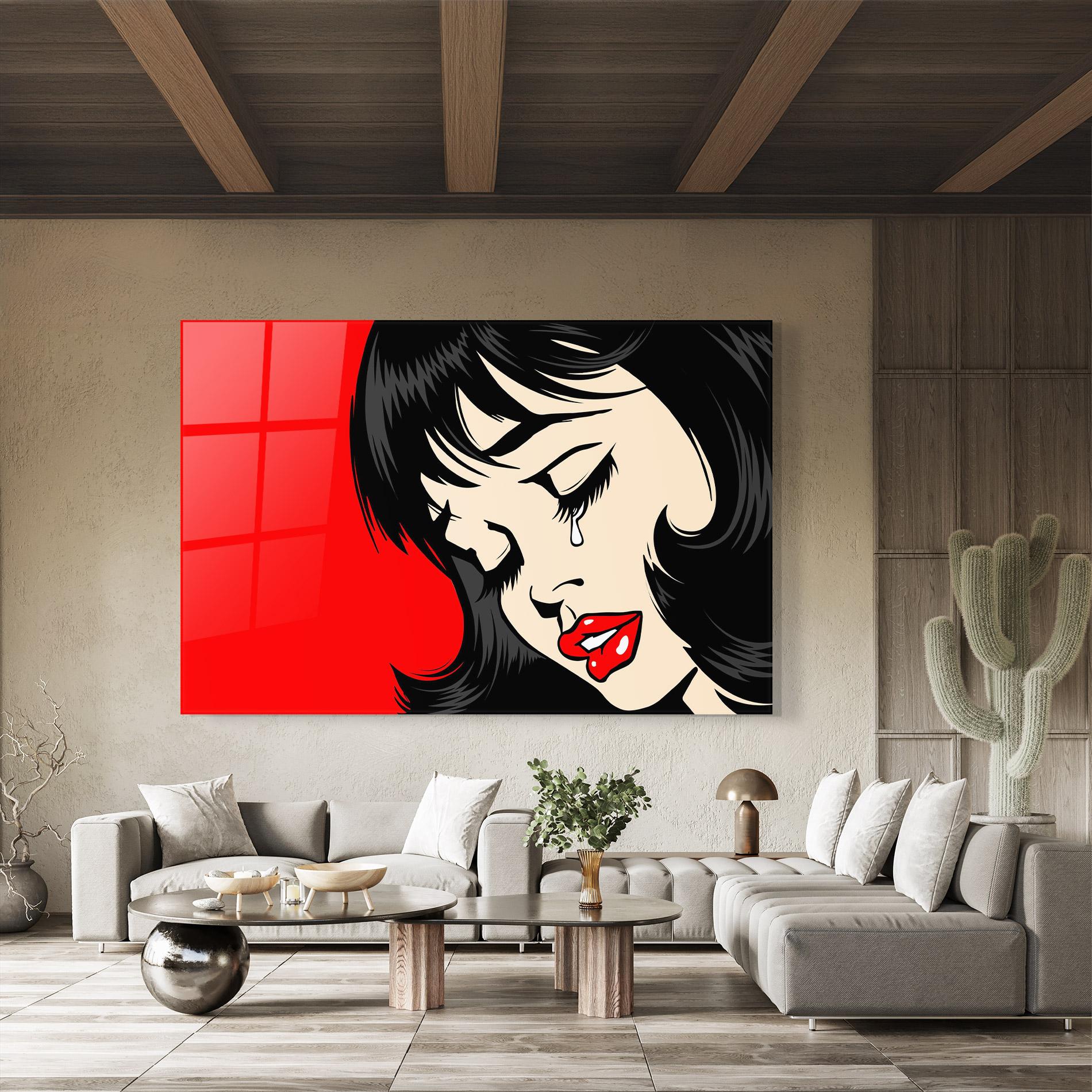 Tablou Sticla Pop Crying mockup 8