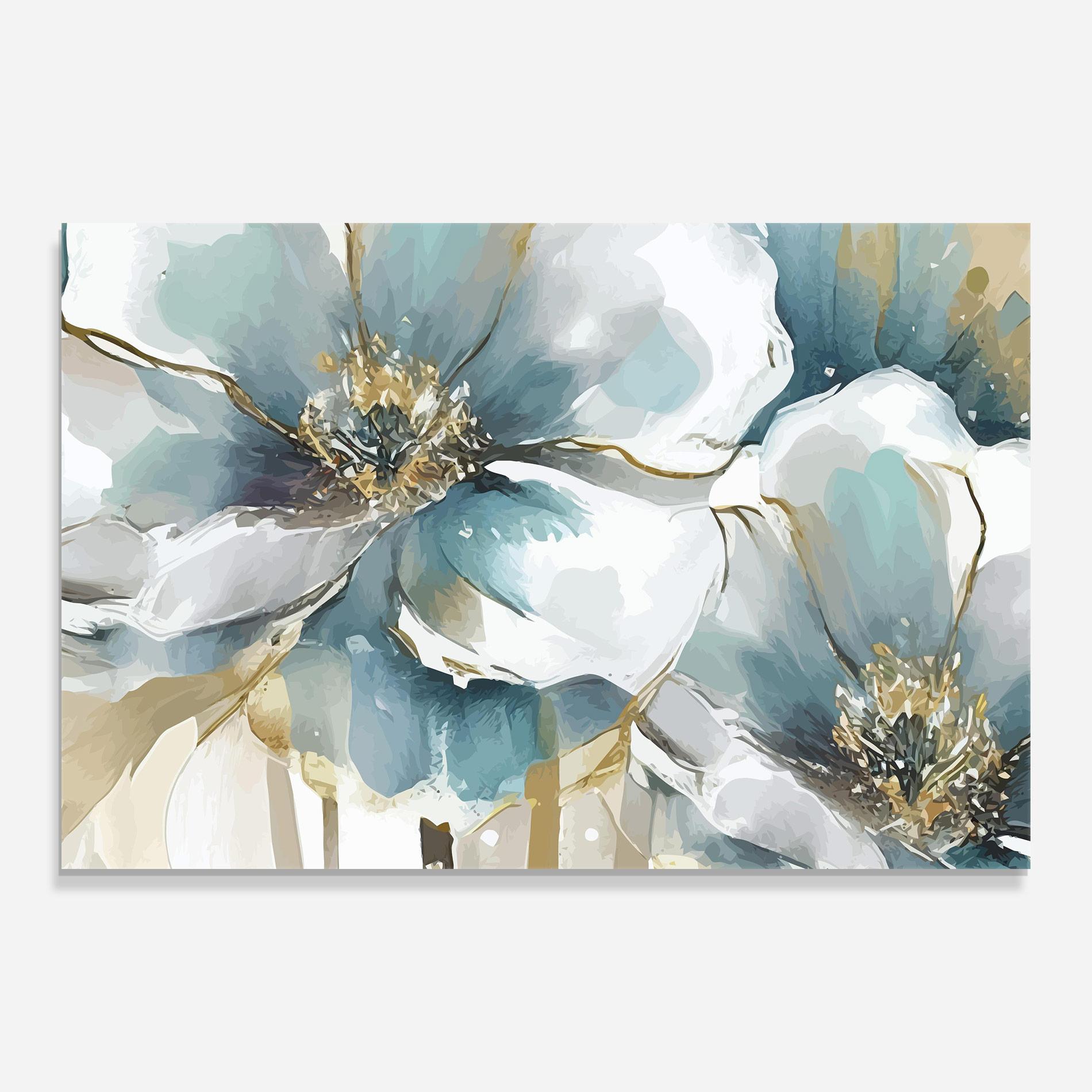 Tablou Sticla Flower Mix Art mockup 0