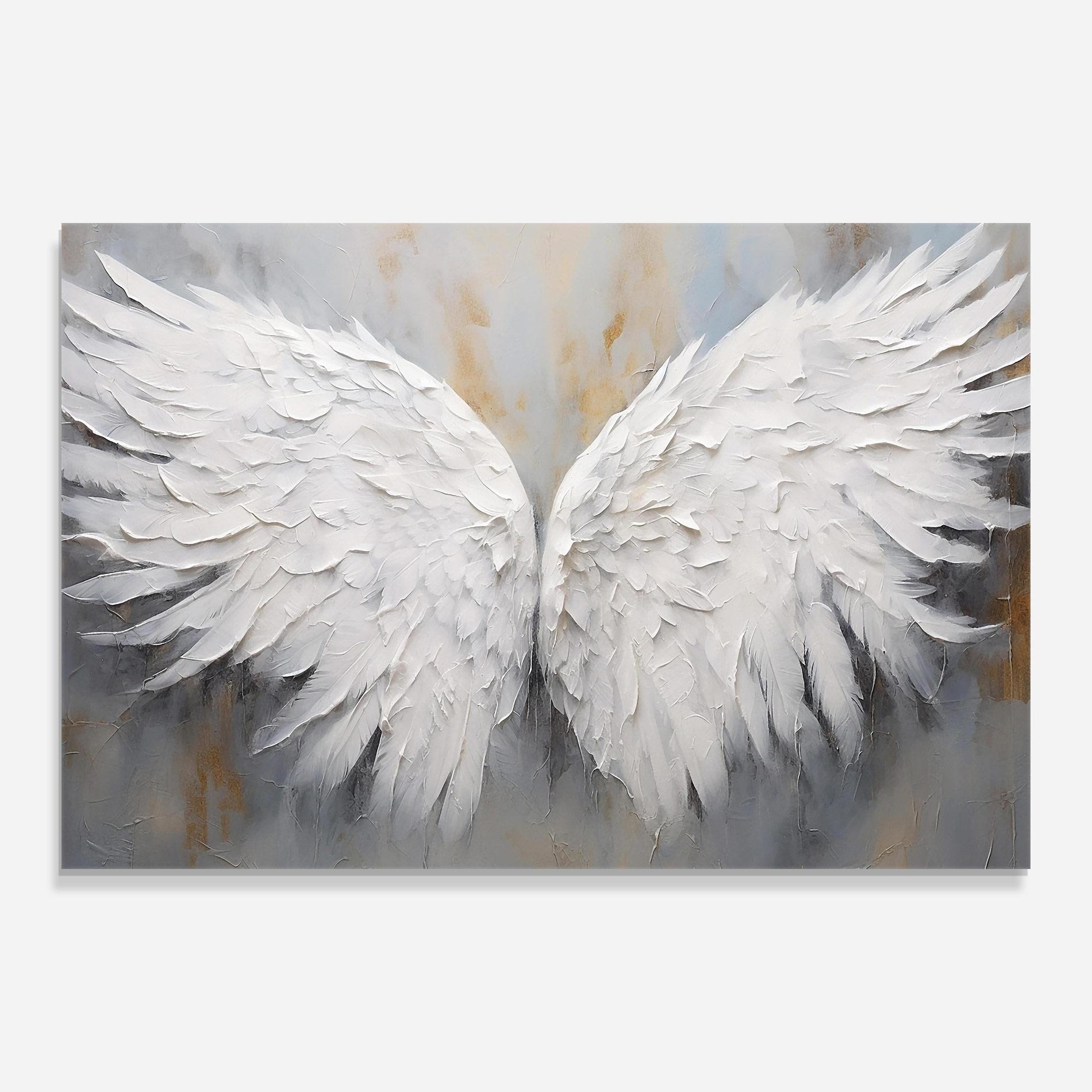 Tablou Sticla Pretty Angel Wings mockup 0
