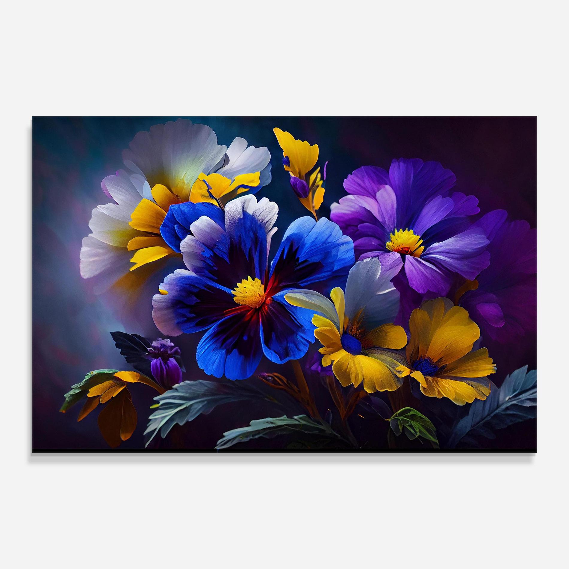 Tablou Sticla Vibrant Floral Art mockup 0