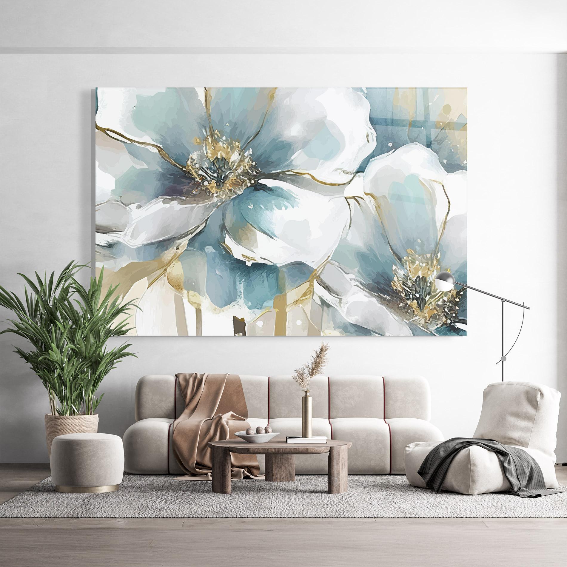 Tablou Sticla Flower Mix Art mockup 9