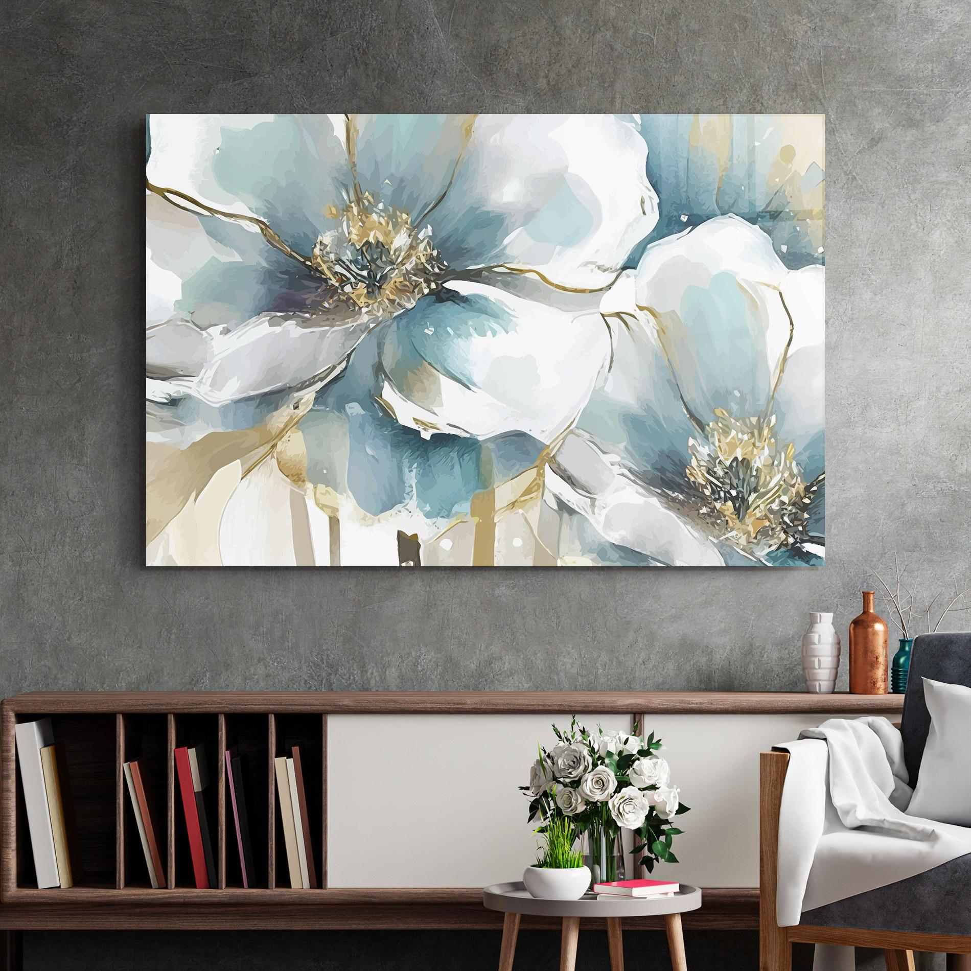 Tablou Sticla Flower Mix Art mockup 2