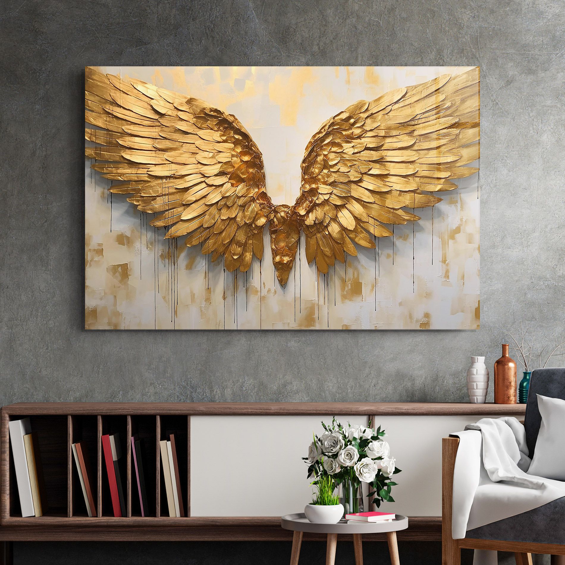Golden Wings Art mockup 2