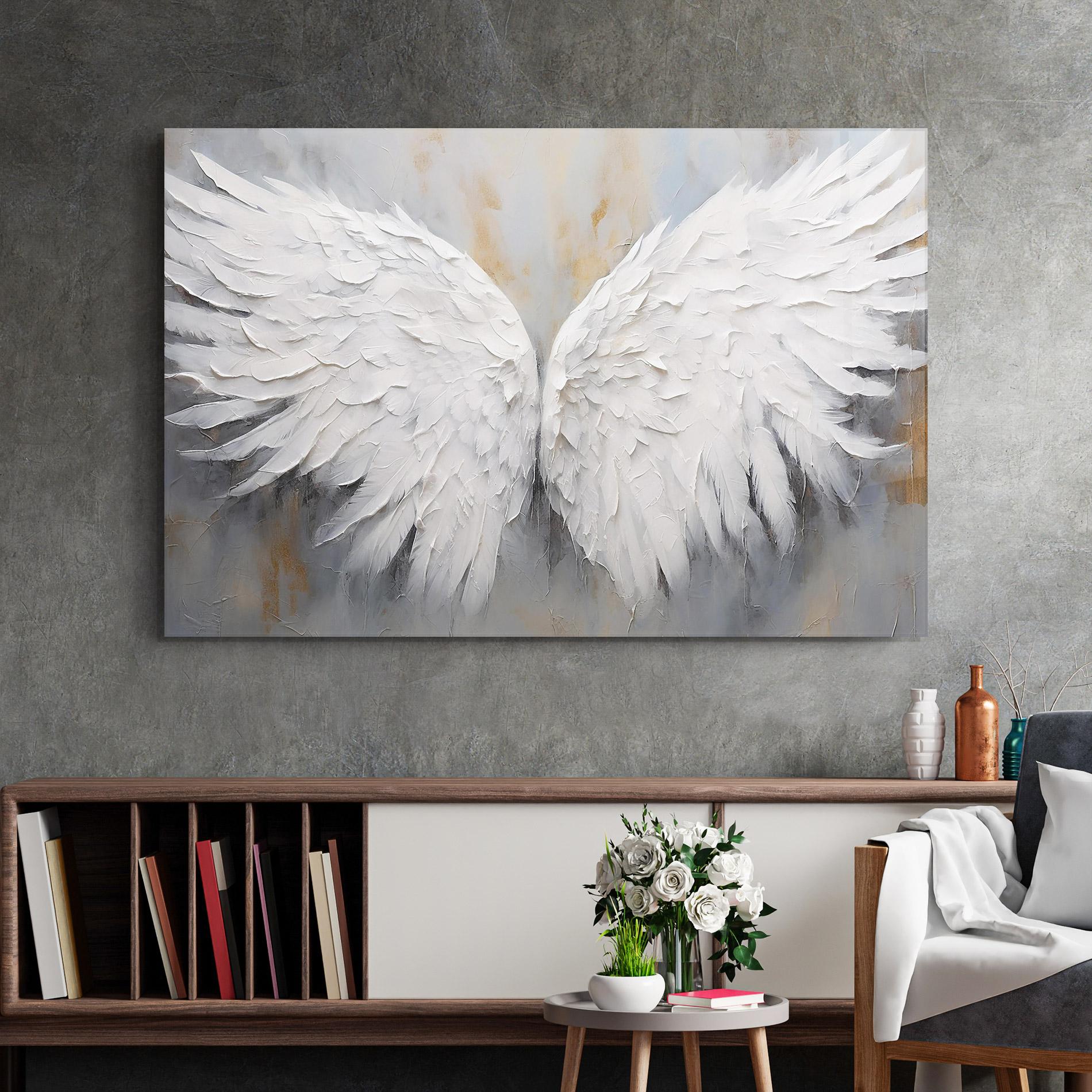 Tablou Sticla Pretty Angel Wings mockup 2