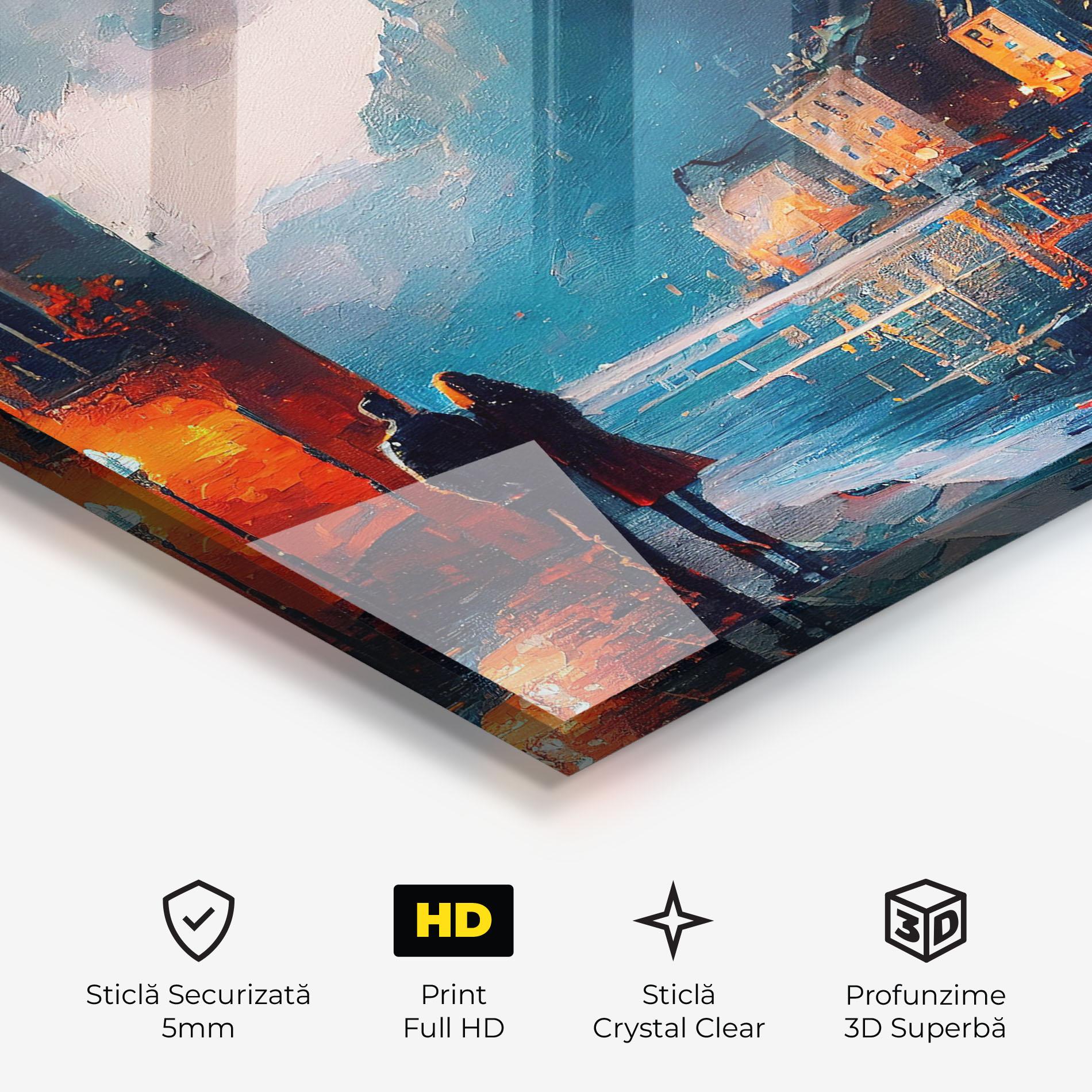 Tablou Sticla Mountain Couple Art mockup 3