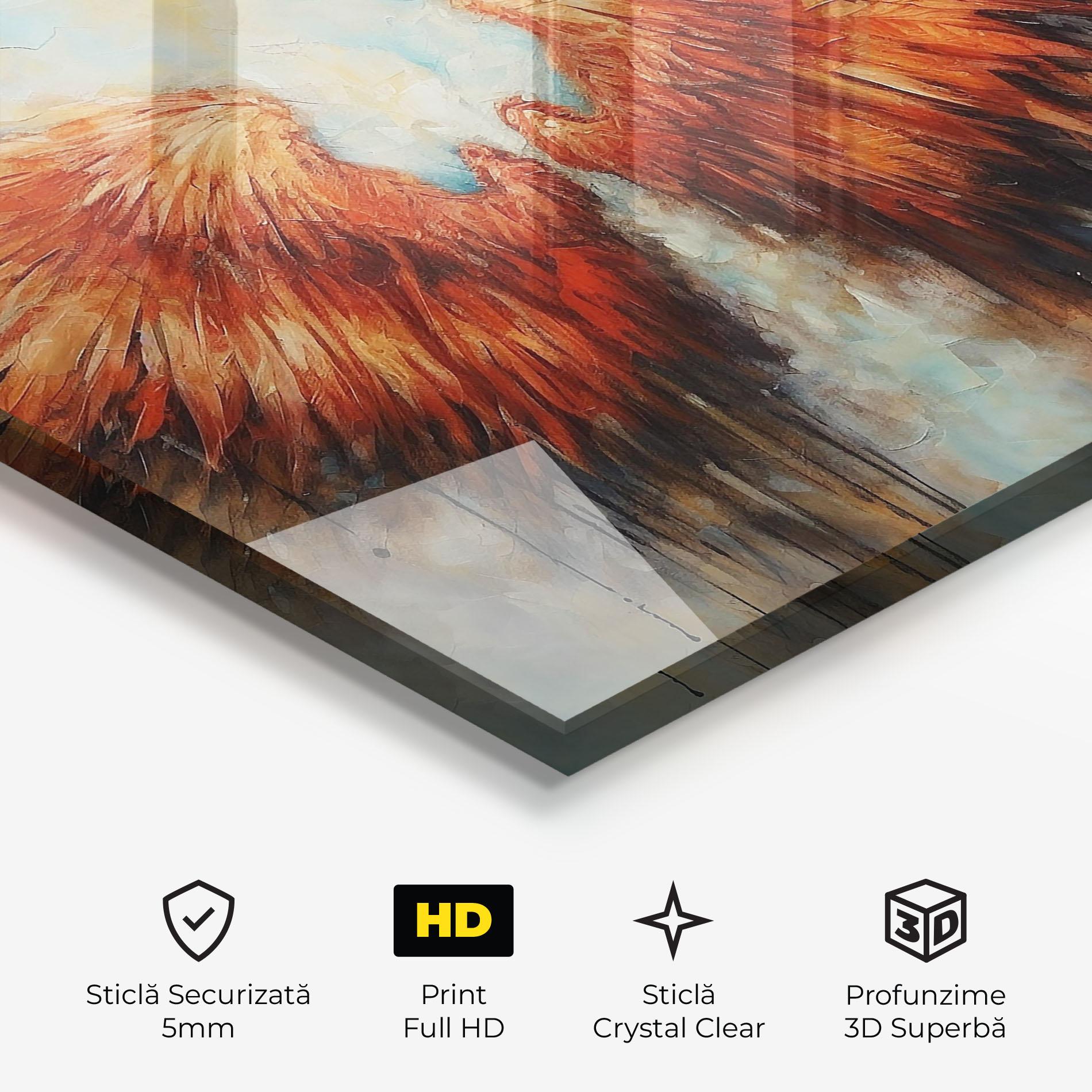 Tablou Sticla Orange Wings mockup 3