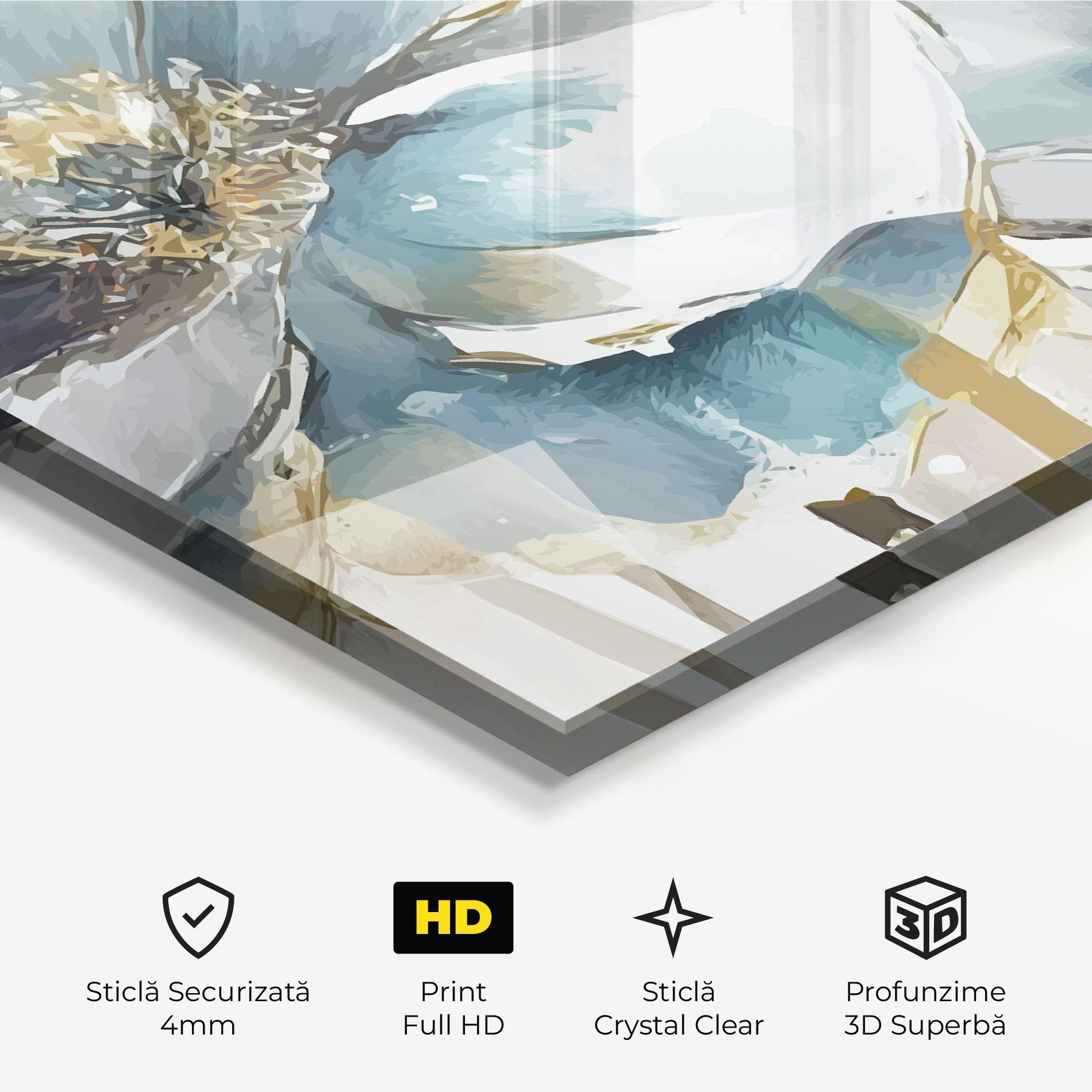 Tablou Sticla Flower Mix Art mockup 3