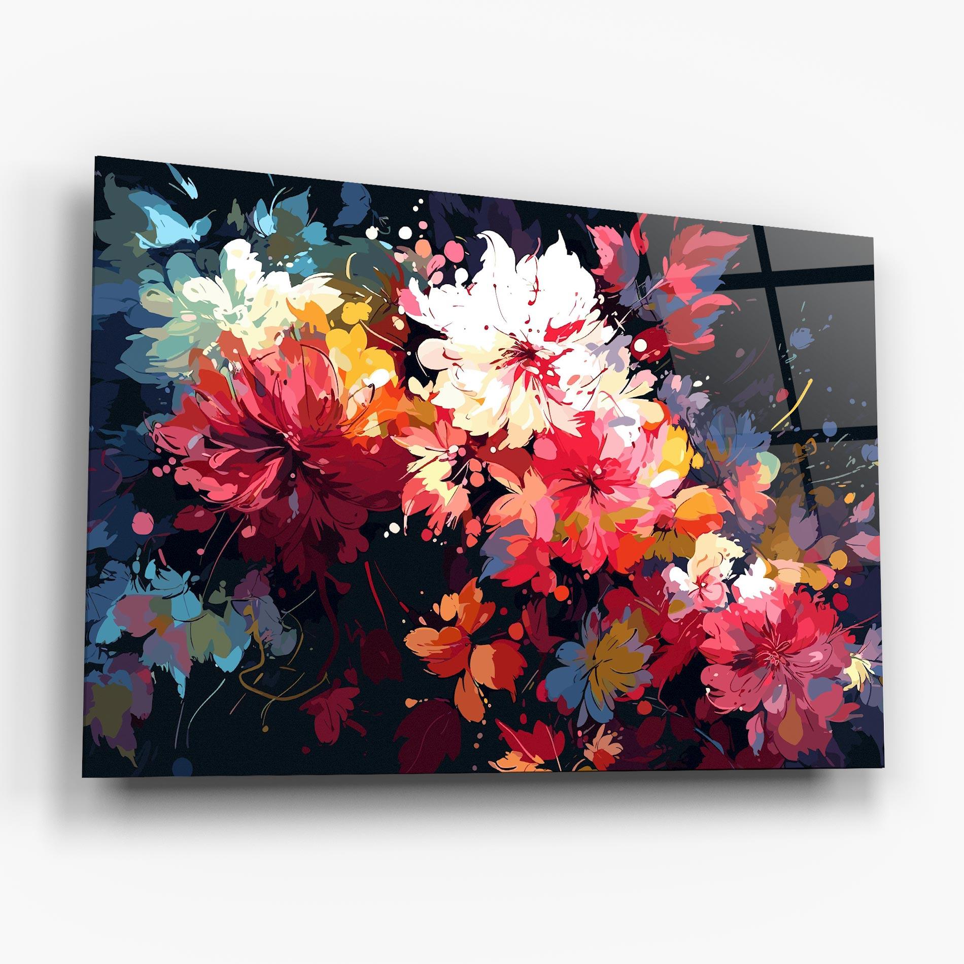 Tablou Sticla Flower Art Texture mockup 6