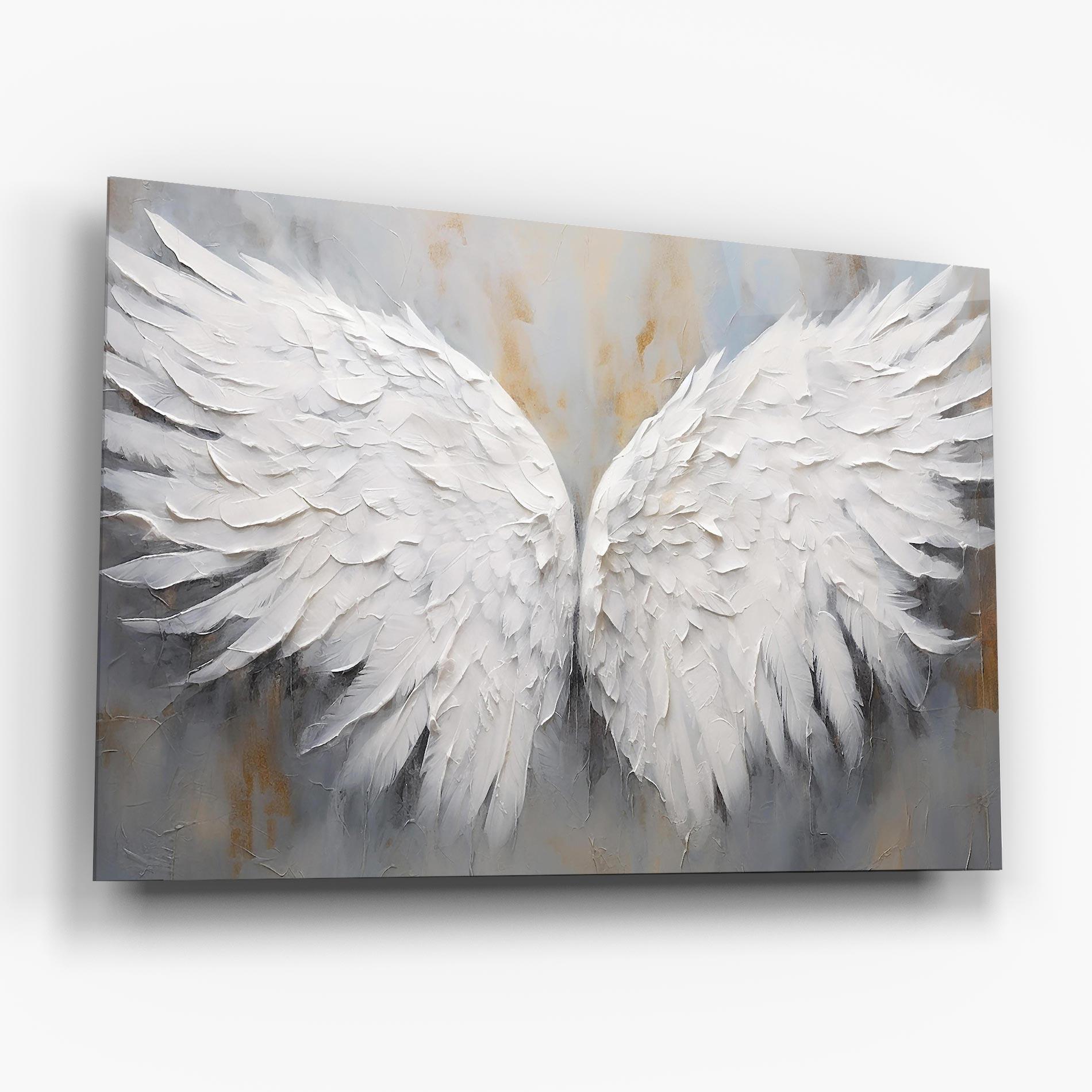 Tablou Sticla Pretty Angel Wings mockup 6