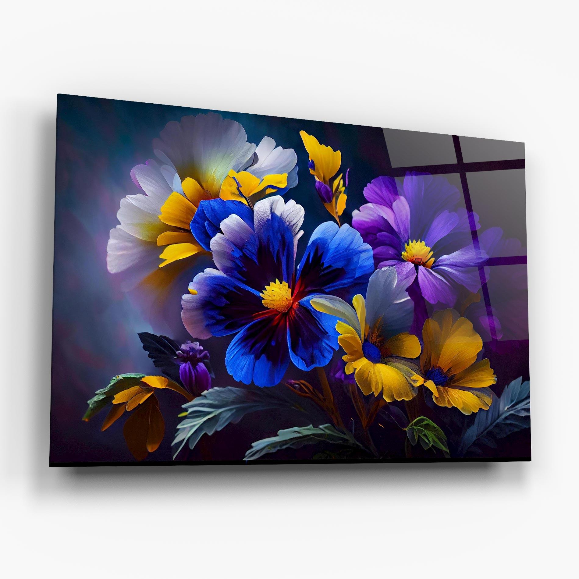 Tablou Sticla Vibrant Floral Art mockup 6