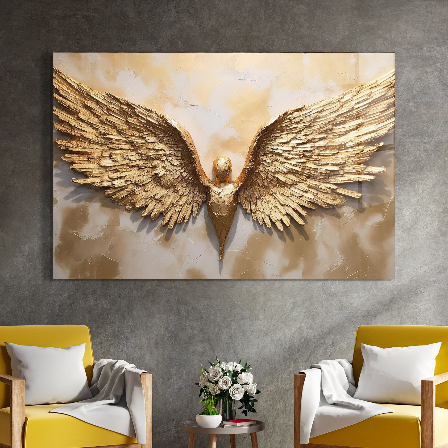 Beautiful Gold Wings mockup 4