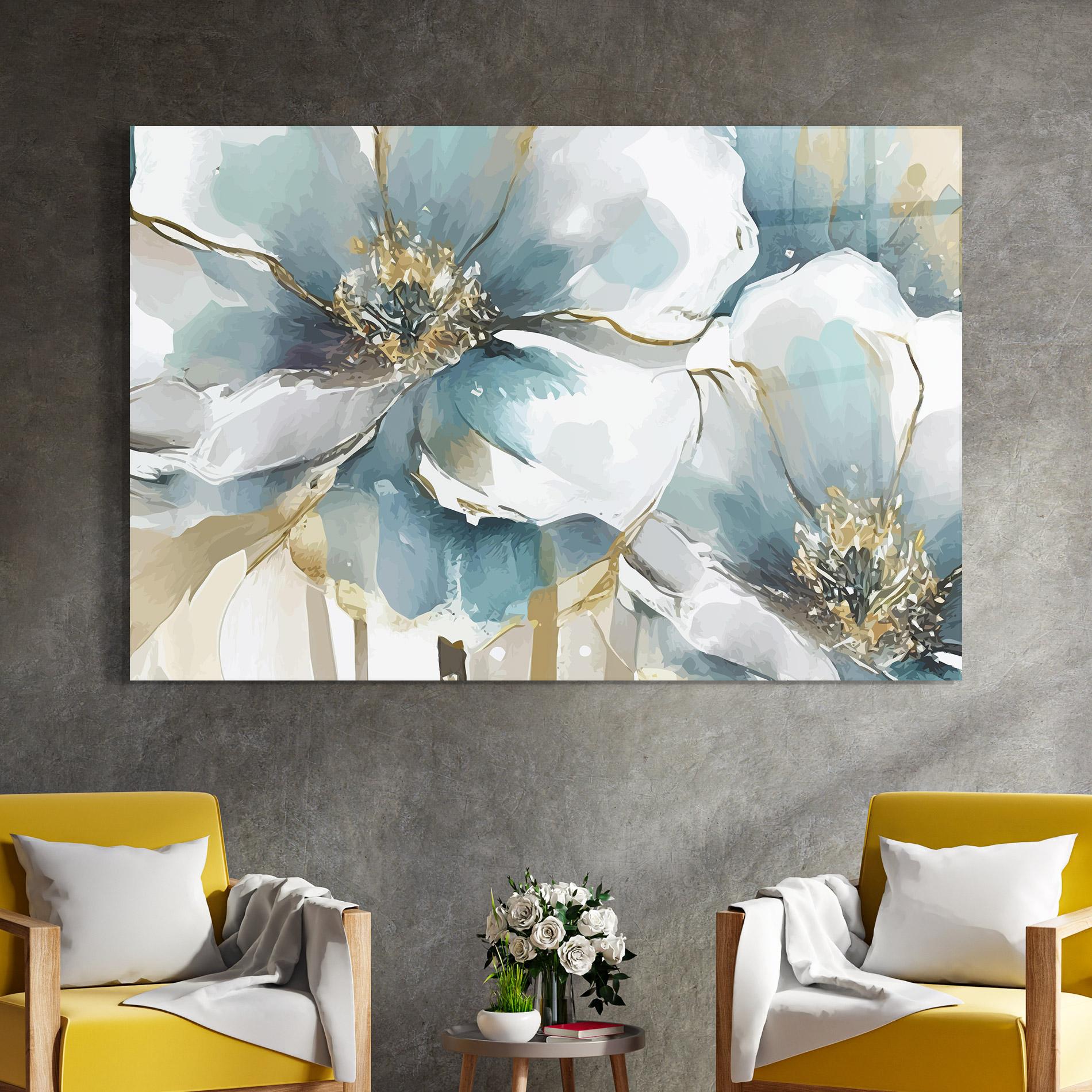 Tablou Sticla Flower Mix Art mockup 4