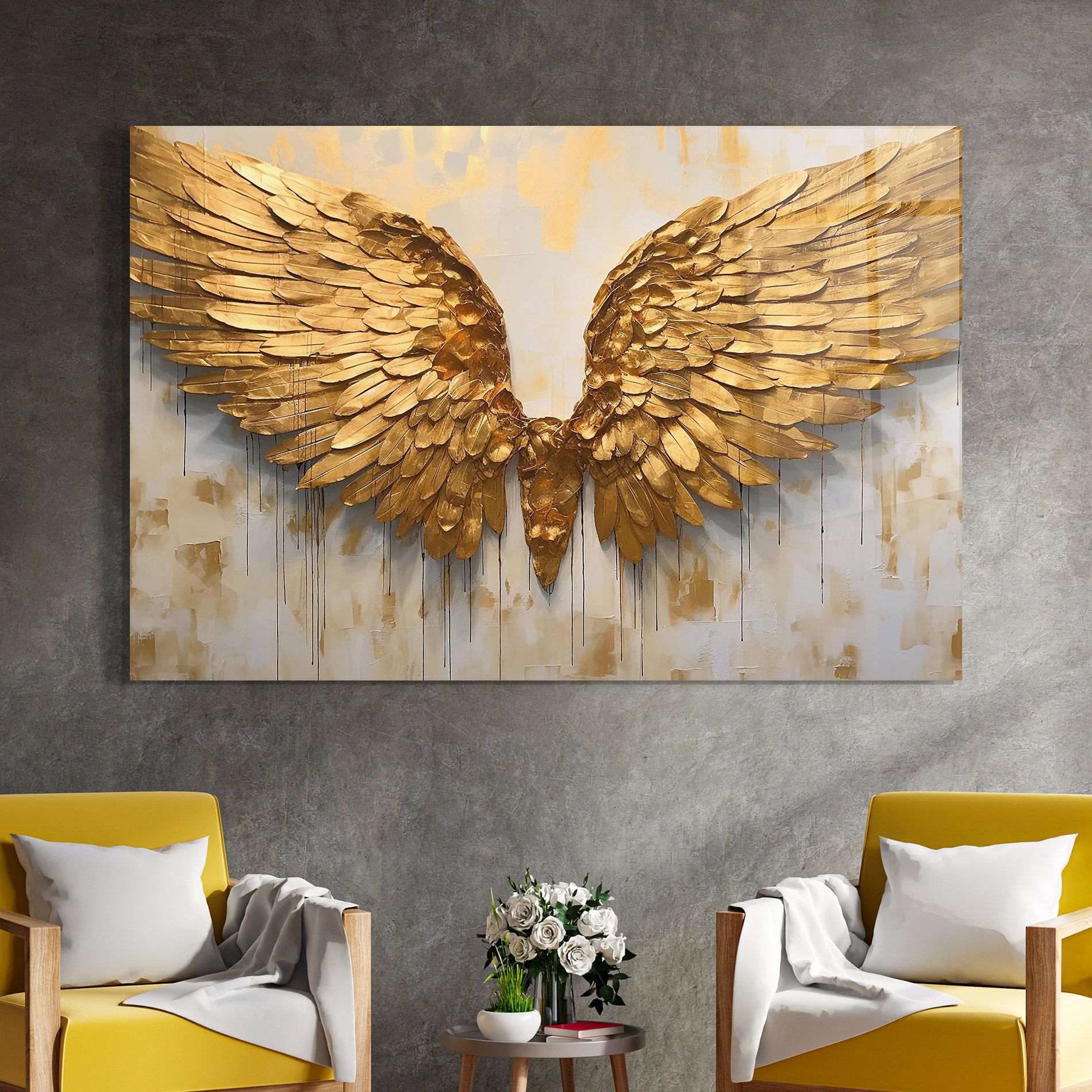 Golden Wings Art mockup 4