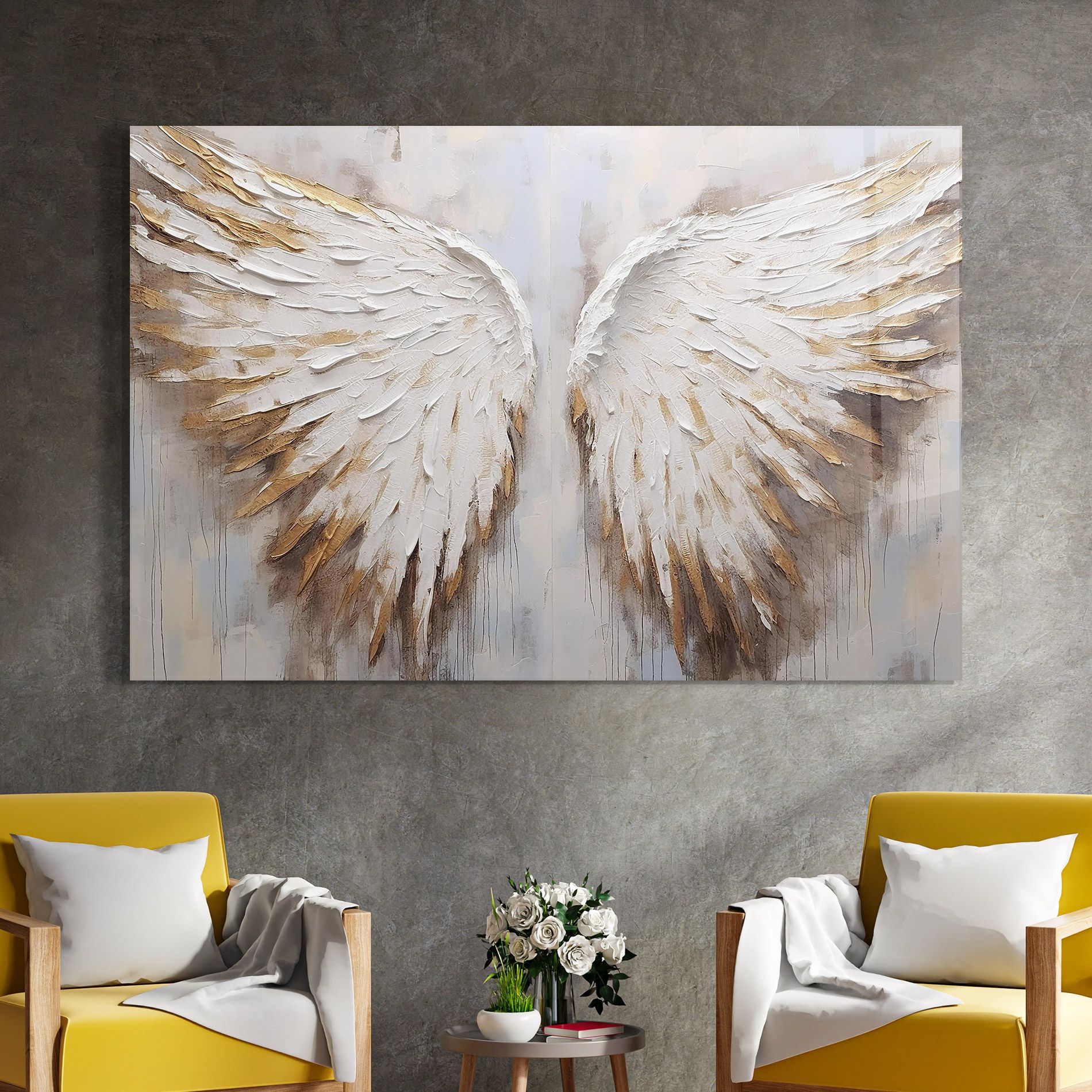 White Angel Wings mockup 4