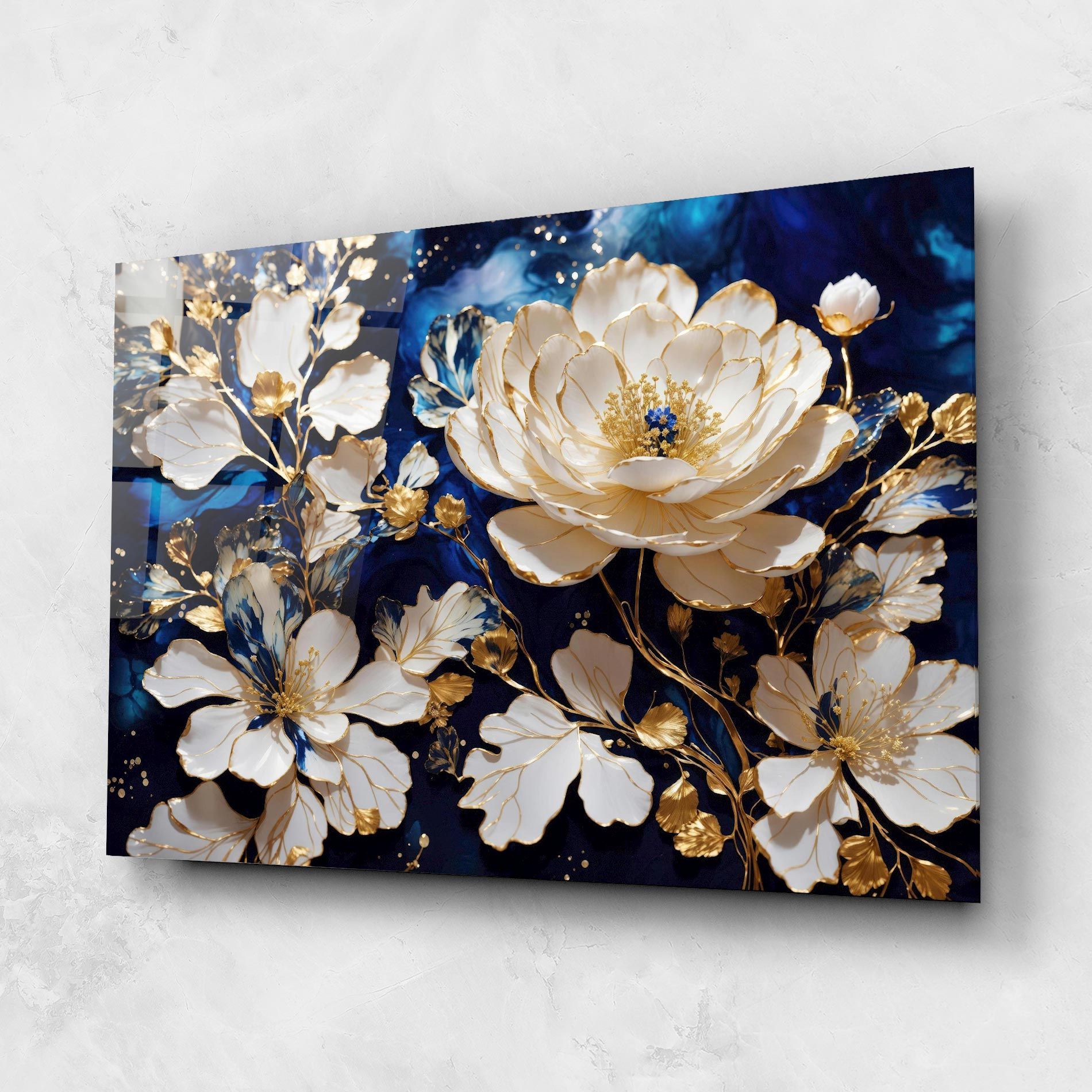 Beautiful Golden White Rose mockup 1