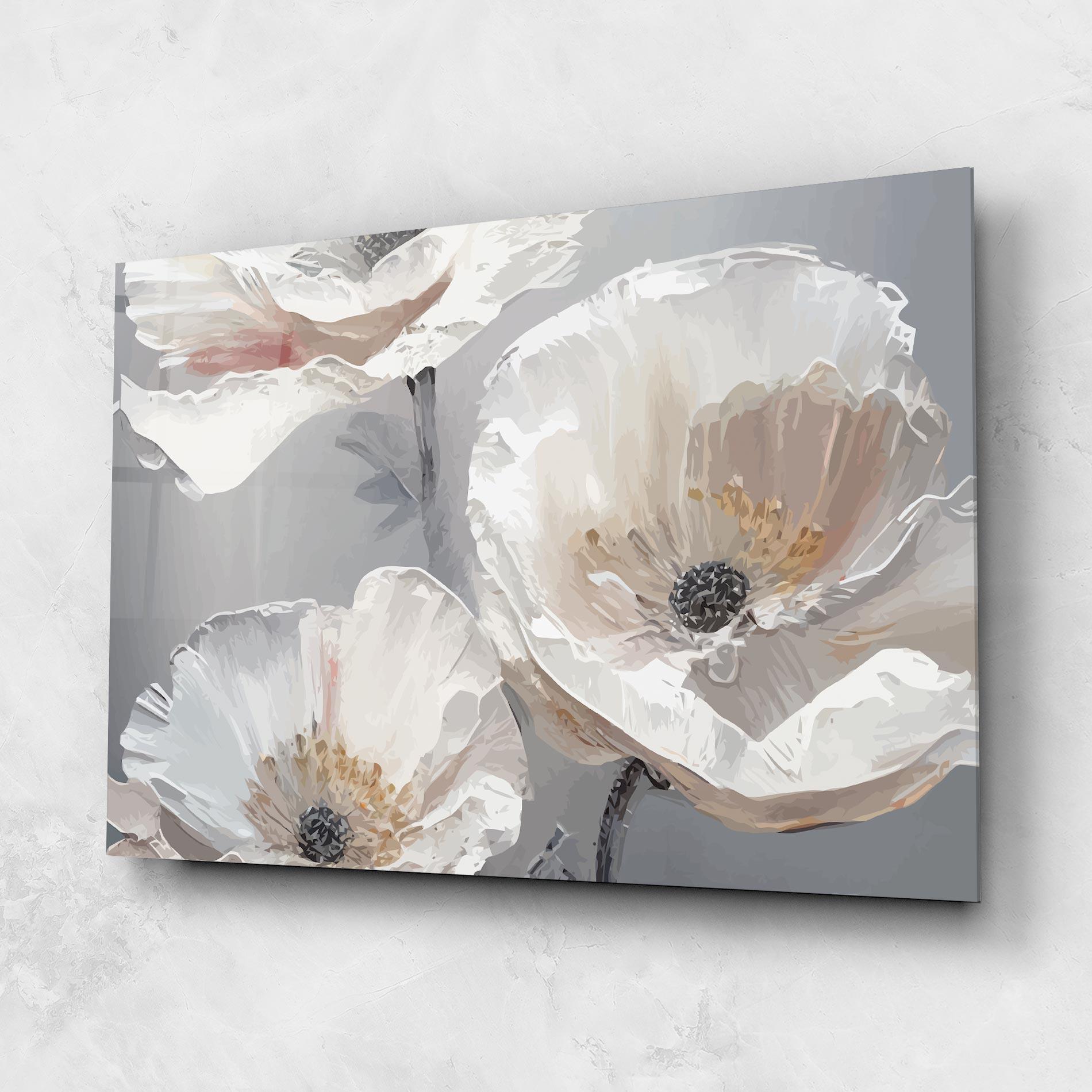 Tablou Sticla Cream Mix Flower mockup 1